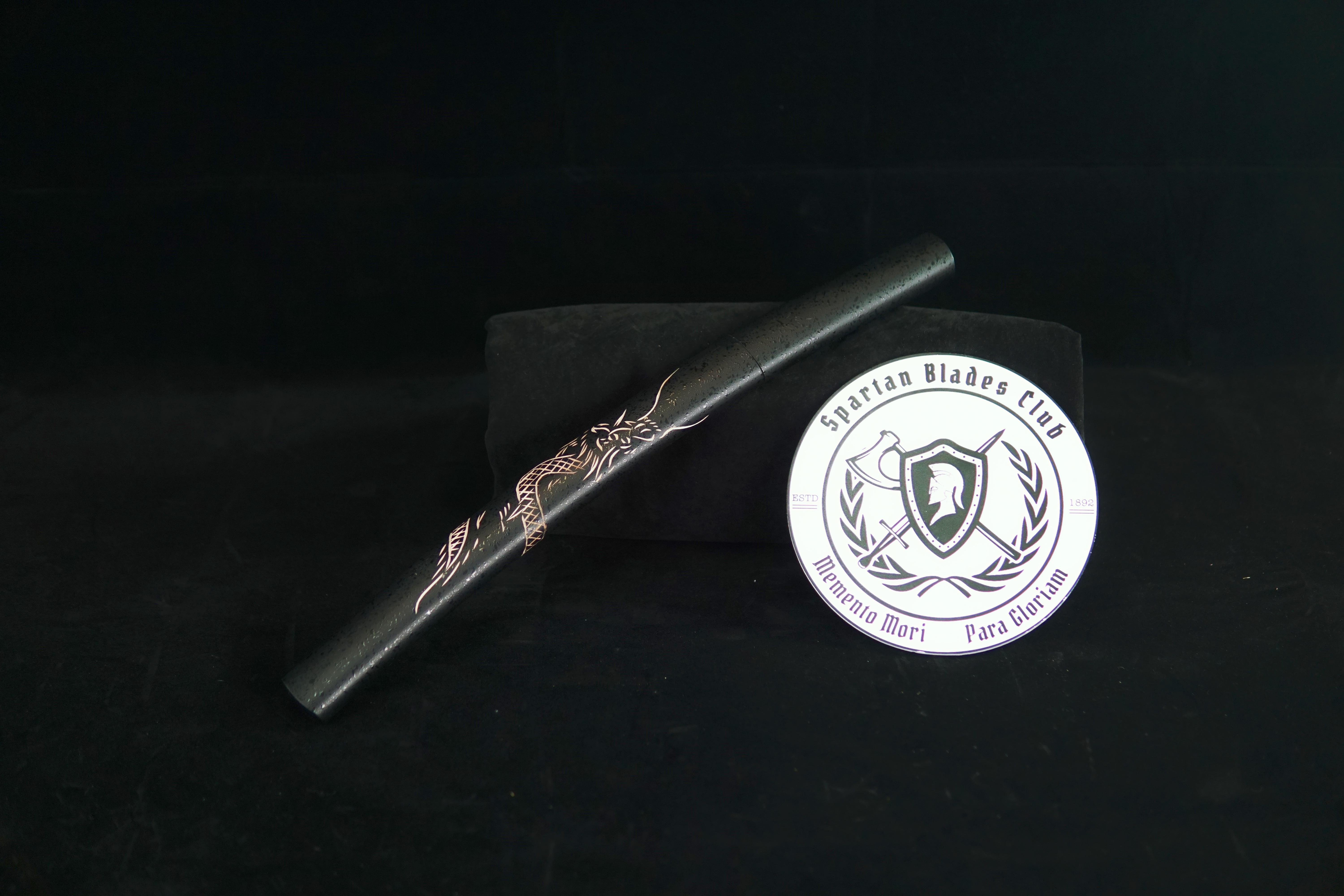 TK09-Dragon's Fury(怒龙) Tanto | Carbon steel | Hand forged sharpened | Wooden Lacquer Sheath | Wooden Lacquer Handle | Copper Accessories | Full-tang | Battle-ready | Razor sharp | High performance - Spartan Blades Club - 陳氏劍莊1892