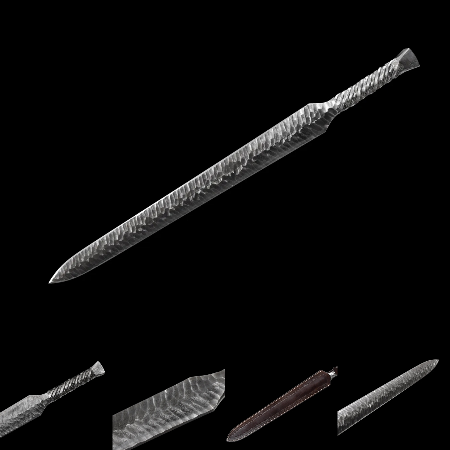 TITAN ROAR3 One-Piece Sword | Damascus Steel | Handcrafted - Spartan Blades Club - 陳氏劍莊1892