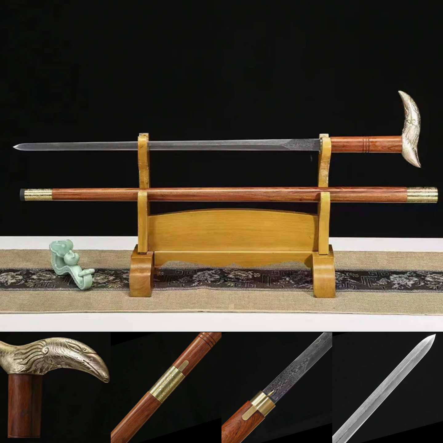 CONFOR CANE SWORD Damascus Steel Handcrafted Battle Ready - Spartan Blades Club - 陳氏劍莊1892