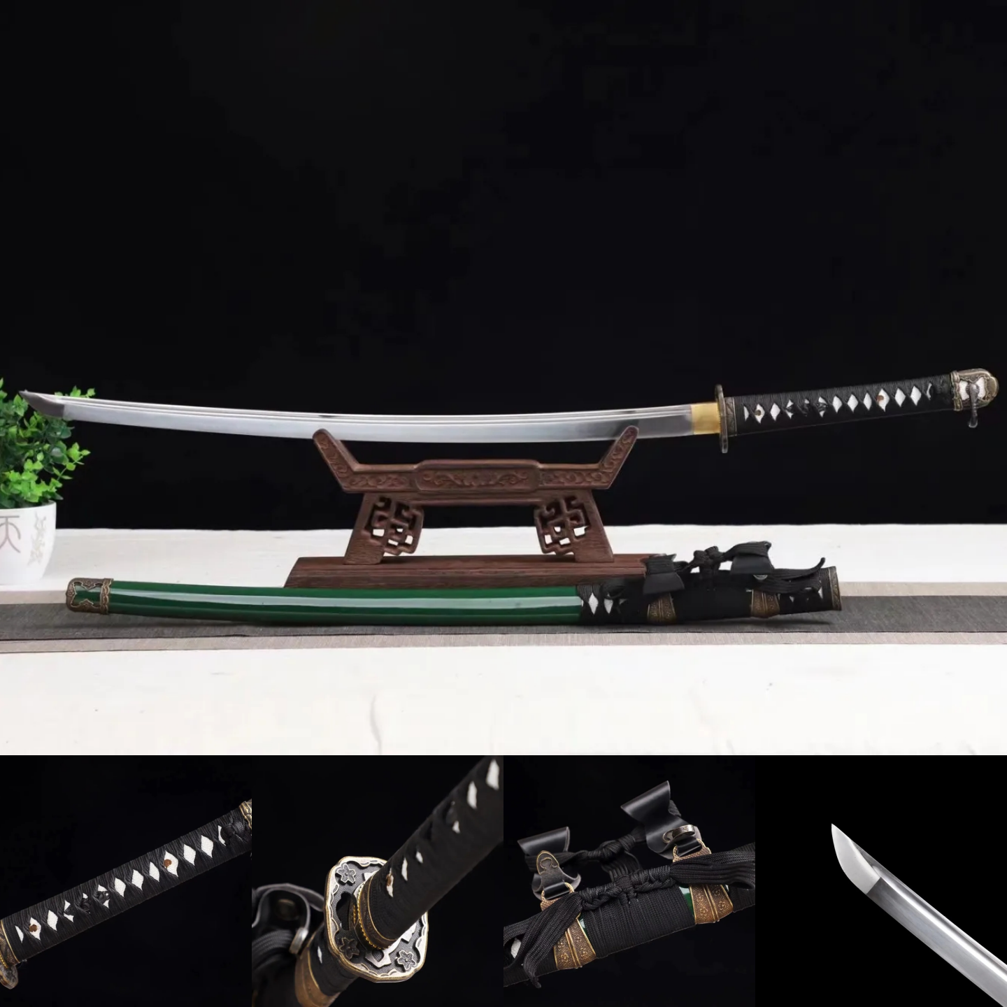 Tachi | High manganese steel Hand forged | Copper Accessories | Wooden Lacquer Sheath | High Flexibility | Battle-ready | High performance | Full-tang - Spartan Blades Club - 陳氏劍莊1892