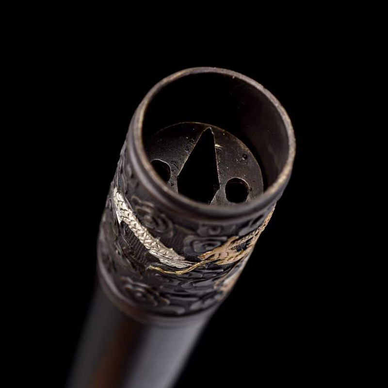 DRAGON FURY CANE SWORD Pattern Steel Sheath Lock Handcrafted Battle-Ready - Spartan Blades Club - 陳氏劍莊1892