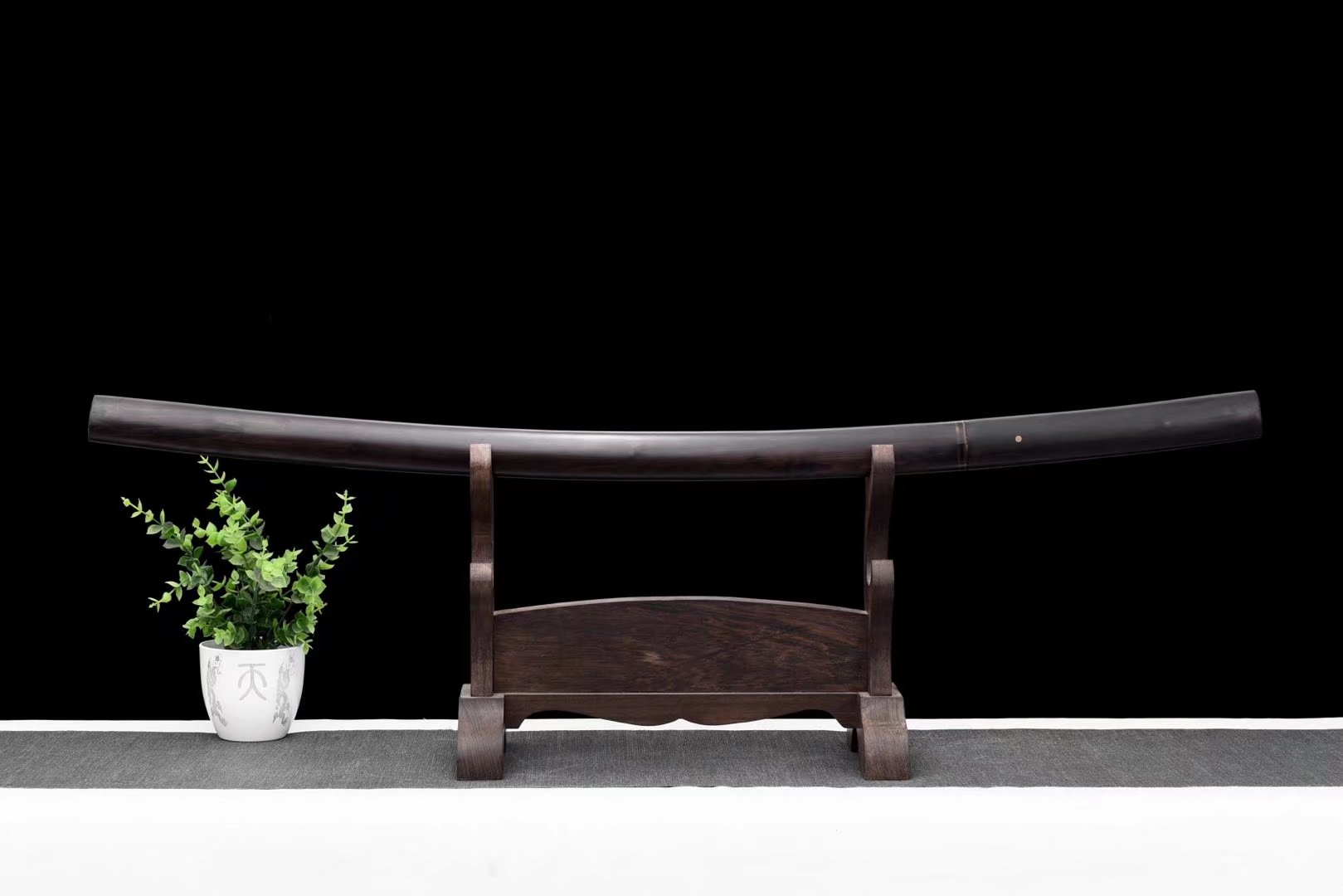 Shirasaya| Damascus | Ebony Sheath | Copper Accessories | Hand forged sharpened | Full-tang | Battle-ready | Razor sharp | High performance - Spartan Blades Club - 陳氏劍莊1892