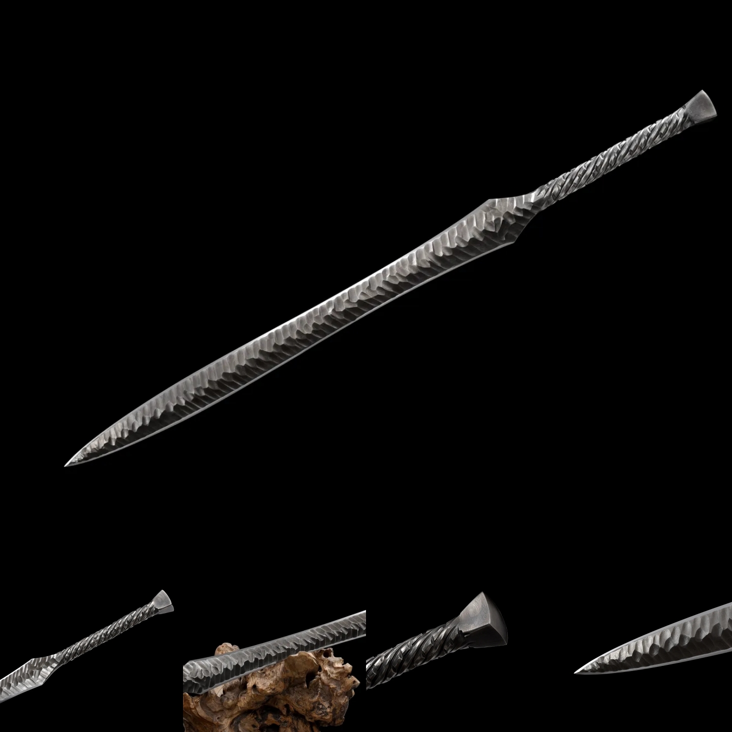 Titan Roar | One-piece Sword | Double edges | Damascus - Spartan Blades Club - 陳氏劍莊1892