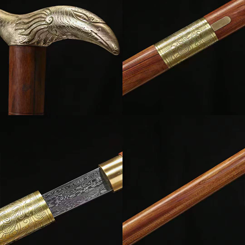 CONFOR CANE SWORD Damascus Steel Handcrafted Battle Ready - Spartan Blades Club - 陳氏劍莊1892