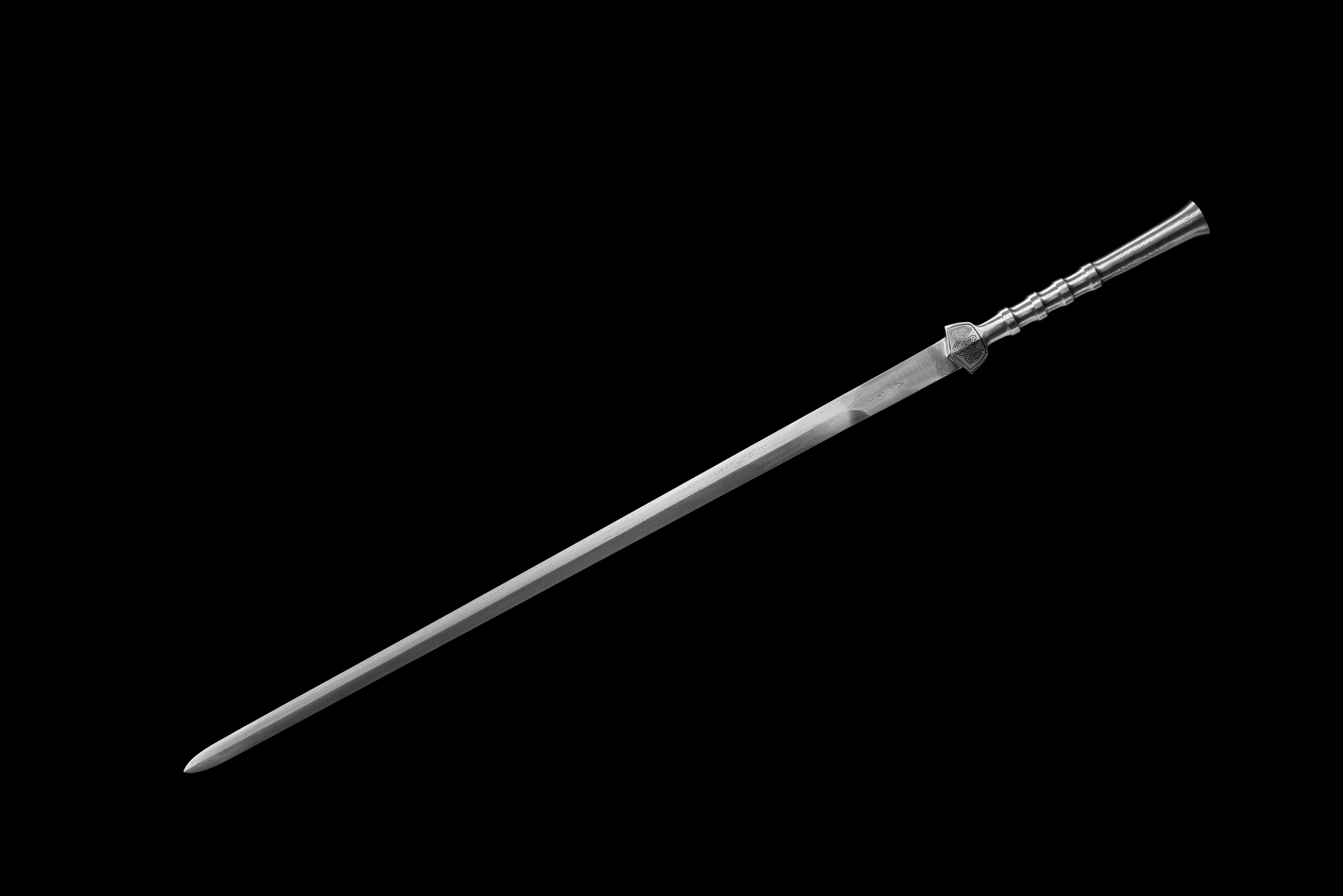 KNIGHT SOUL | Premium Damascus One-piece Sword | Ancient Forge Technique | Handcrafted - Spartan Blades Club - 陳氏劍莊1892