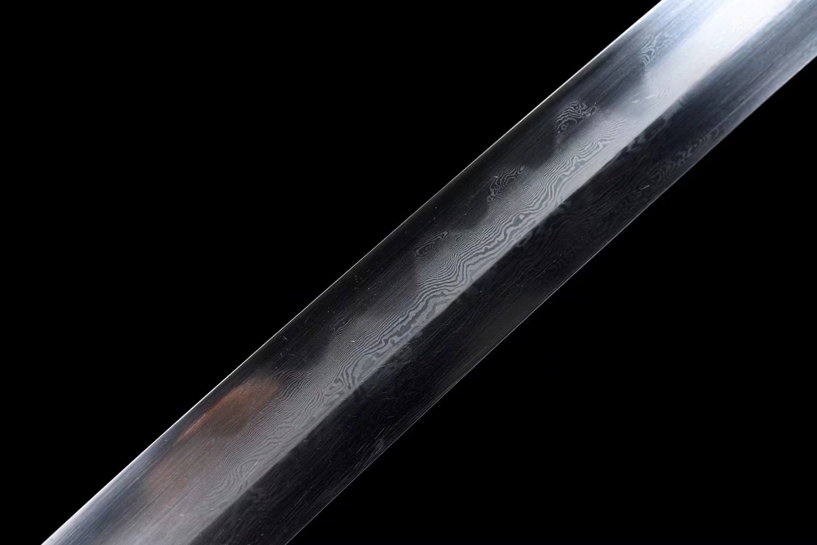 昭和荣耀 Showa Glory | Damascus Clay Tempered | Hand forged sharpened | Iron Sheath | Ray-skin Handle | Copper Gilded Glided silver | High performance | Battle-ready | Full-tang - Spartan Blades Club - 陳氏劍莊1892