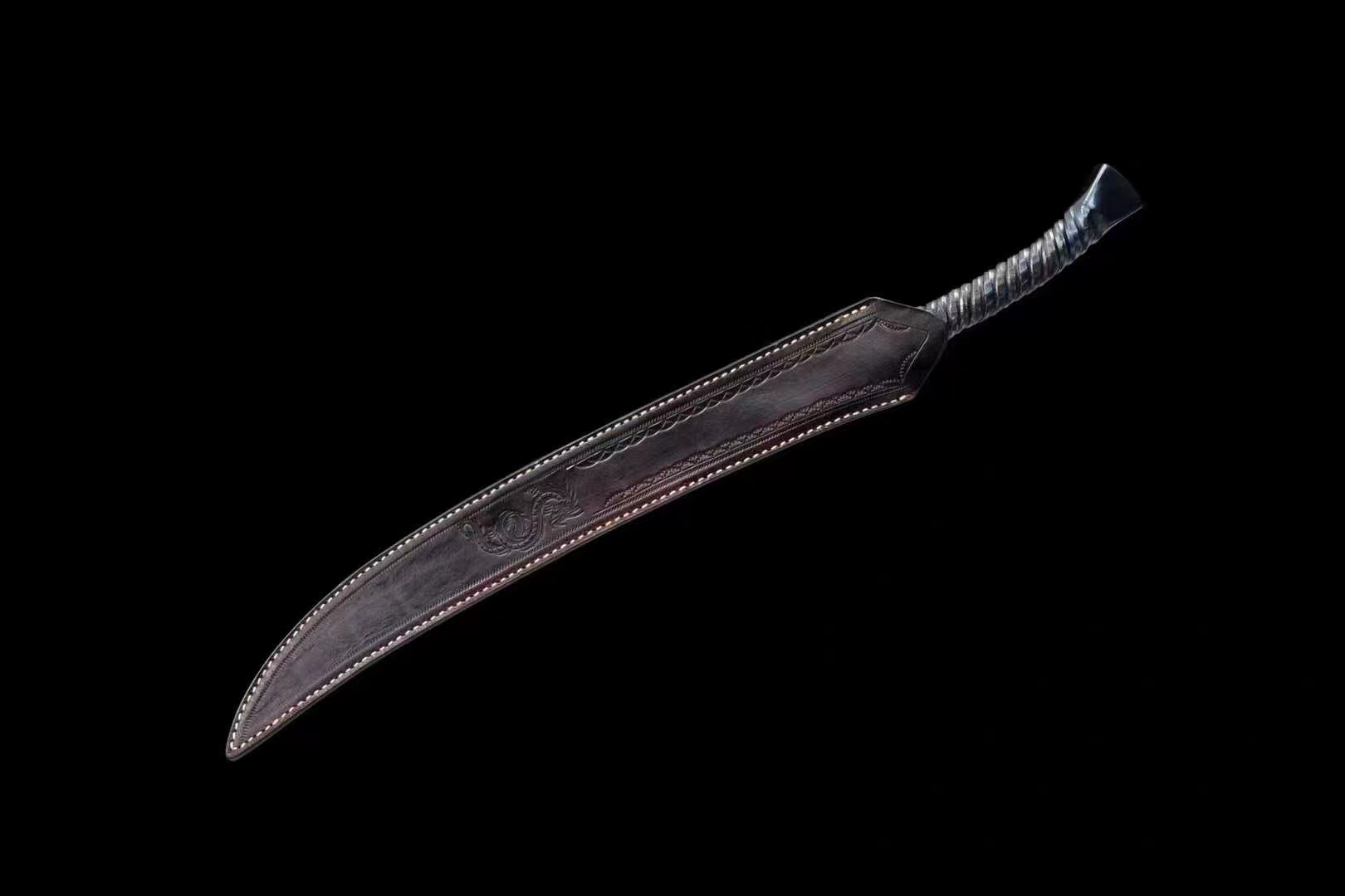 Viking Style Blade | Damascus Steel | One-Piece | Handcrafted - Spartan Blades Club - 陳氏劍莊1892