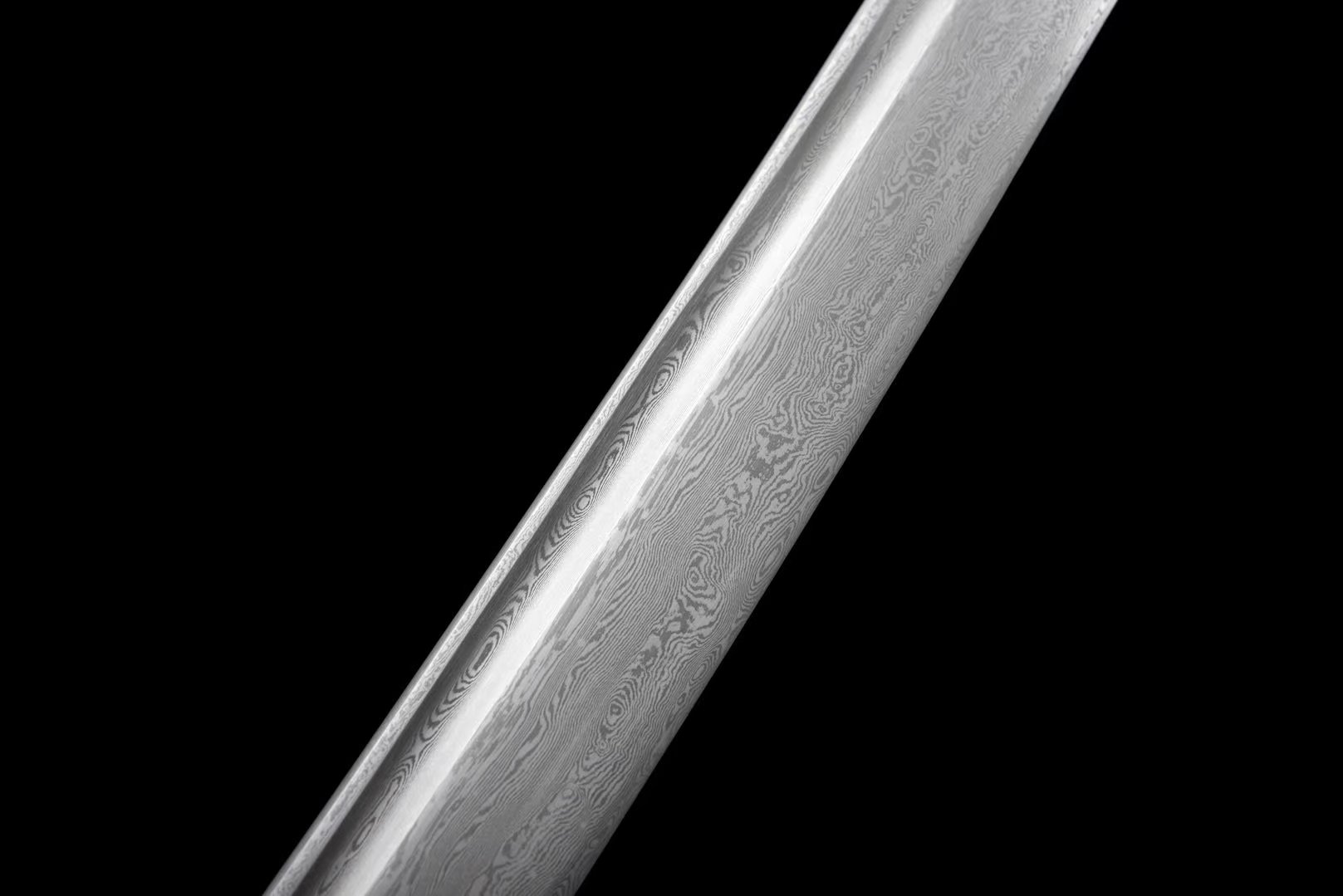 Shirasaya| Damascus | Copper Accessories | Wooden Sheath | Hand forged sharpened | High performance | Razor sharp | Battle-ready | Full-tang - Spartan Blades Club - 陳氏劍莊1892