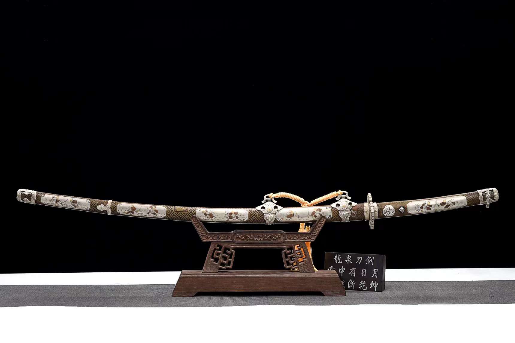 冷たい炎の剣 COLDEN FLAME Tachi Samurai Katana Sword Clay Tempered True Hamon Full-Tang - Spartan Blades Club - 陳氏劍莊1892