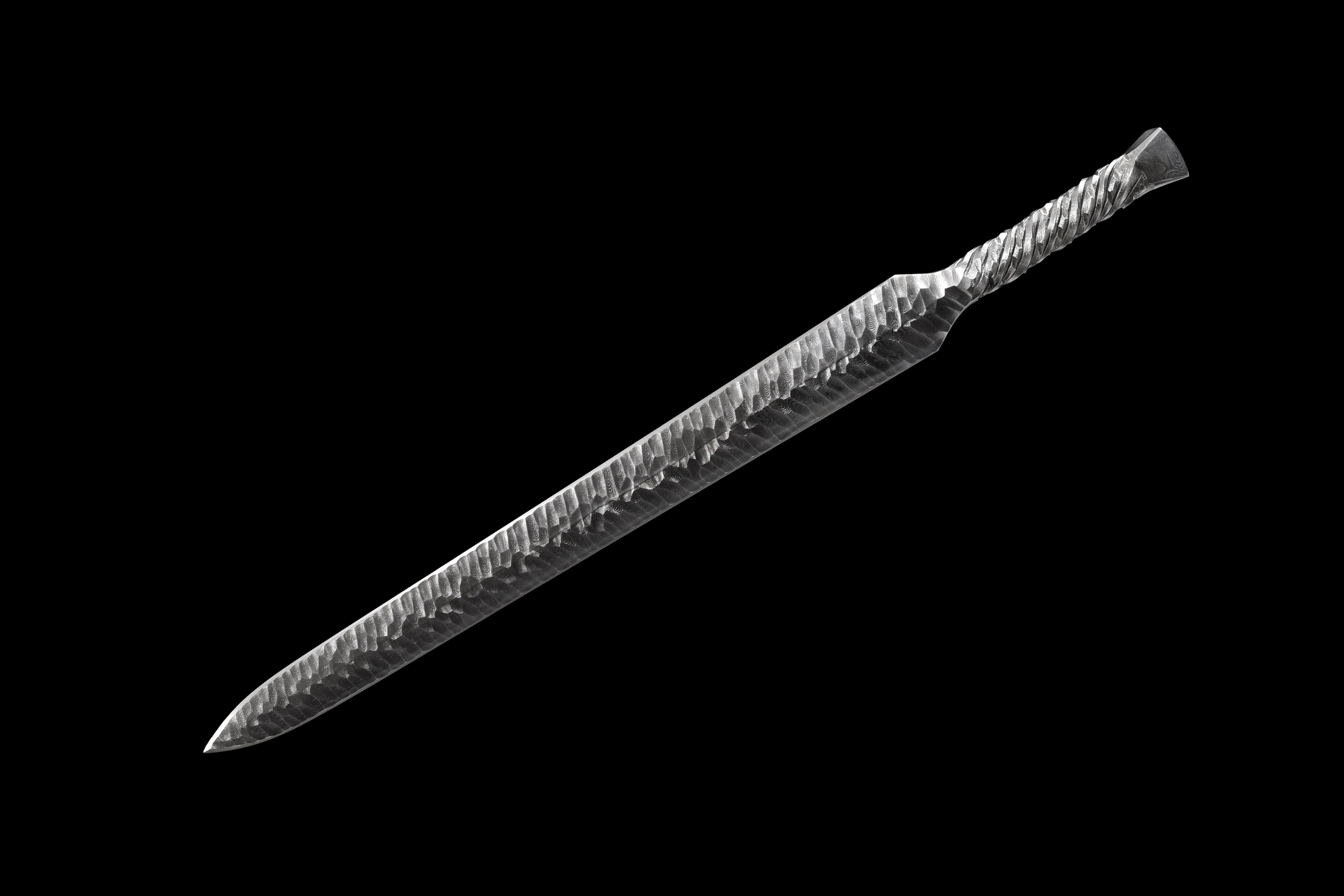 TITAN ROAR3 One-Piece Sword | Damascus Steel | Handcrafted - Spartan Blades Club - 陳氏劍莊1892