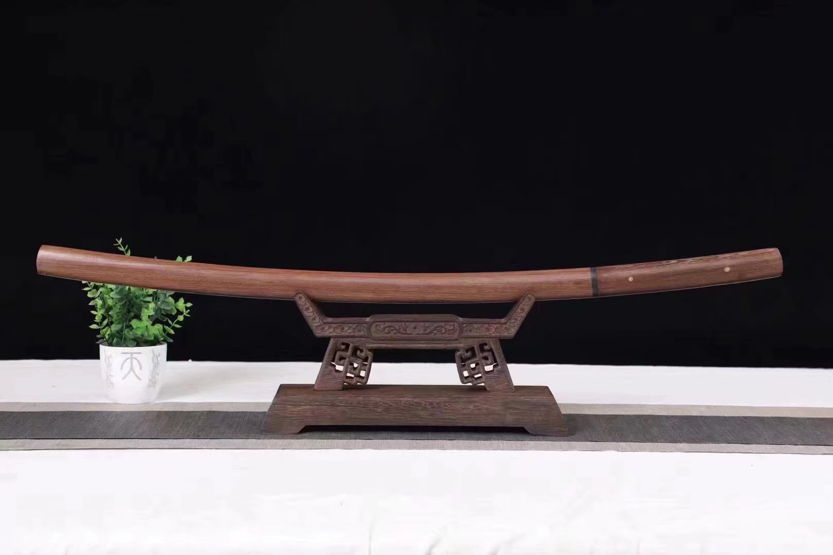 Shirasaya| High manganese steel | Hand forged sharpened | Copper Accessories | Ebony Sheath | Full-tang | Battle-ready | Razor sharp | High performance - Spartan Blades Club - 陳氏劍莊1892