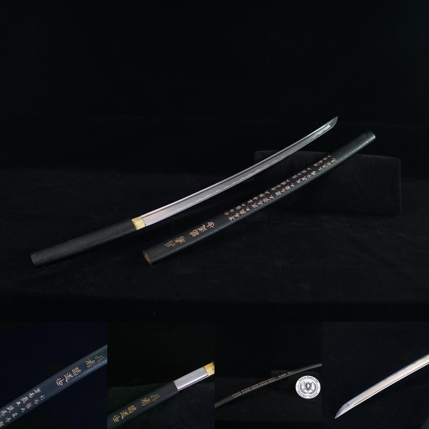 TK11 Shirasaya | Carbon steel | Hand forged sharpened | Wooden Lacquer Sheath | Wooden Lacquer Handle | Copper Accessories | Full-tang | Battle-ready | Razor sharp | High performance - Spartan Blades Club - 陳氏劍莊1892