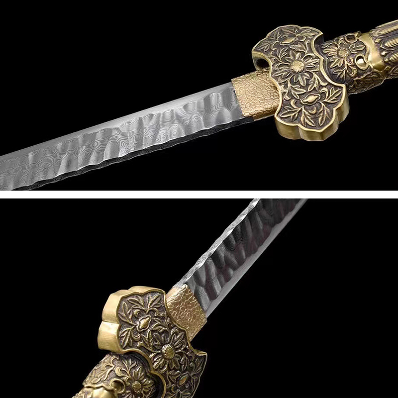 Battle Ready Sword | Premium Real Sword | Damascus Steel | Rock Pattern | Handcrafted | Chinese Style - Spartan Blades Club - 陳氏劍莊1892