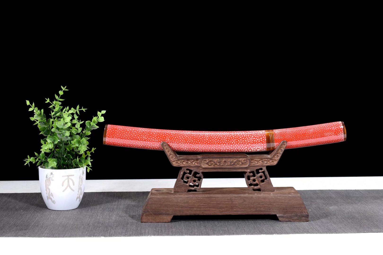 Tanto | T10 Steel Clay tempered | Copper Accessories | Ray-skin Sheath | Ray-skin Handle | Hand forged sharpened | High performance | Razor sharp | Battle-ready | Full-tang - Spartan Blades Club - 陳氏劍莊1892