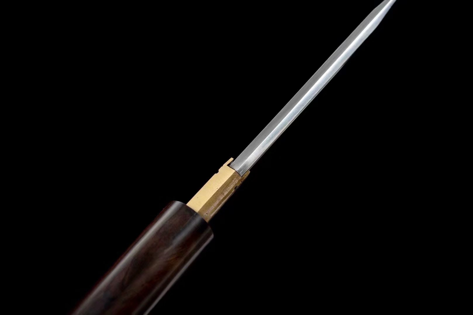 Tanto | Damascus | Ebony Sheath | Ebony Handle | Copper Accessories | Hand forged sharpened | High performance | Razor sharp | Battle-ready | Full-tang - Spartan Blades Club - 陳氏劍莊1892