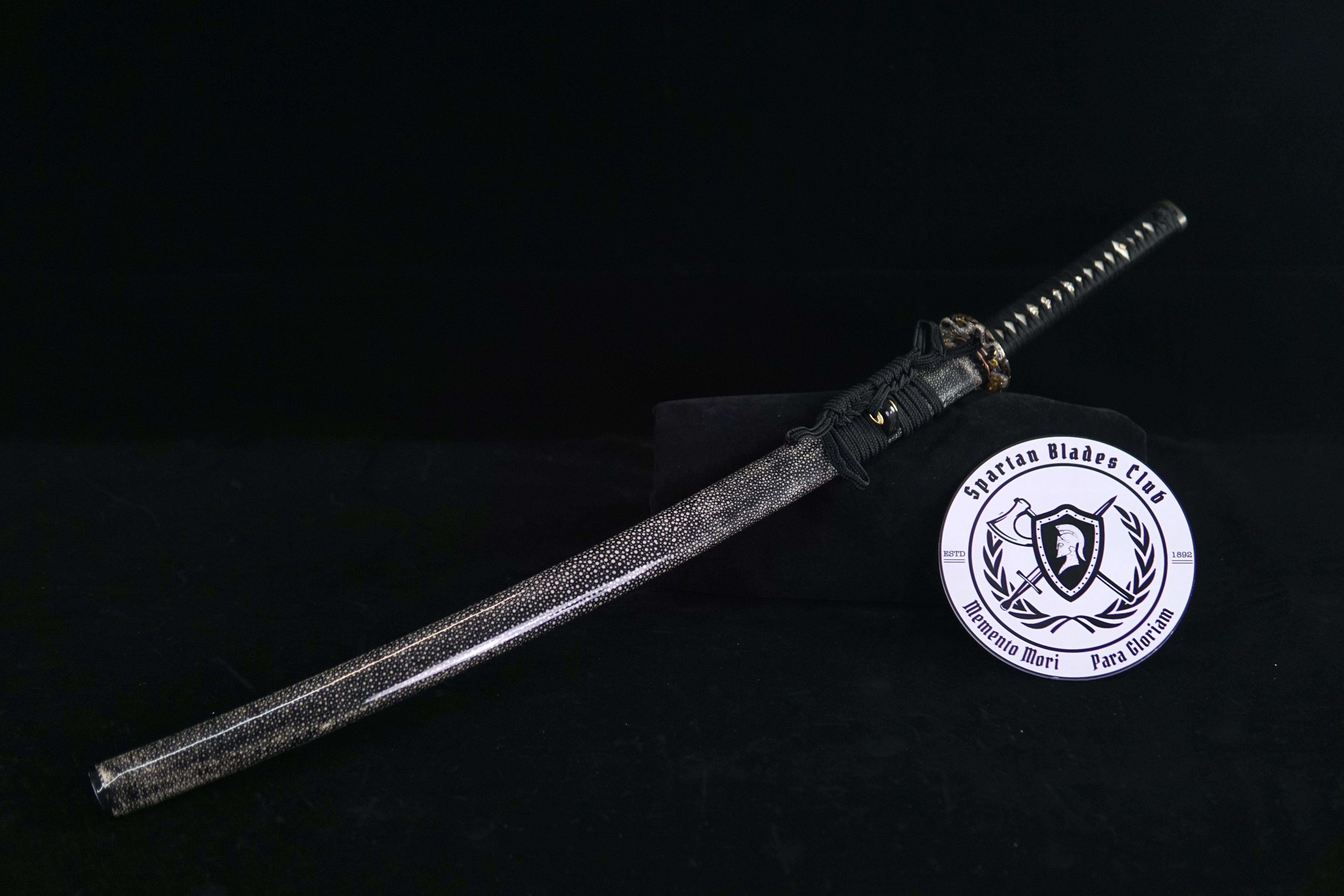 TK01 Katana | Shadow Dragon(暗龙) Katana - Handcrafted Damascus Steel Samurai Sword with Dragon Tsuba - Spartan Blades Club - 陳氏劍莊1892