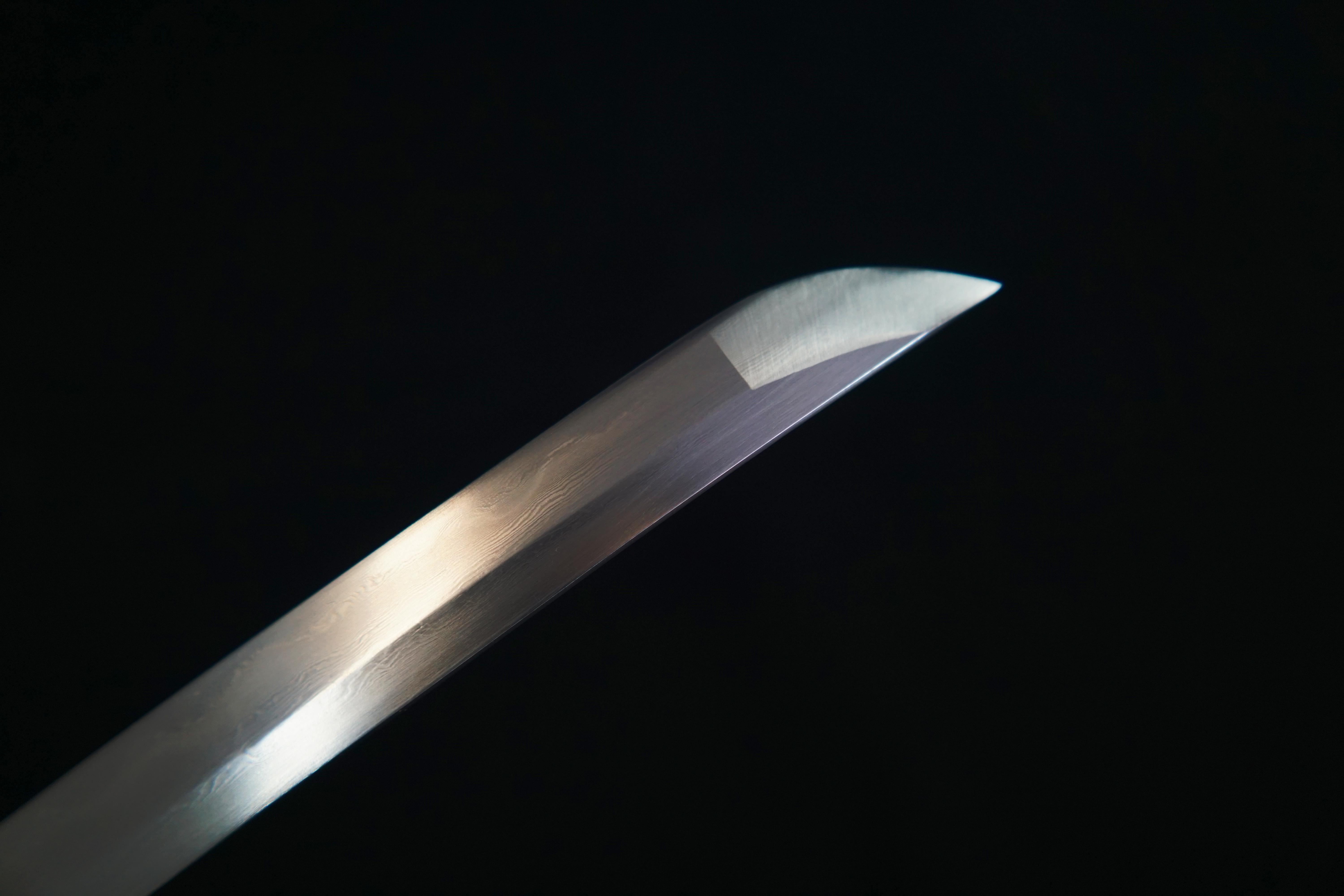 TK06- Asahi Rising(旭日升) Katana | Damascus Steel - Clay tempered | Hand forged sharpened | Wooden Lacquer Sheath | Copper Accessories | Ray-skin Handle | Full-tang | Battle-ready | Razor sharp | High performance - Spartan Blades Club - 陳氏劍莊1892