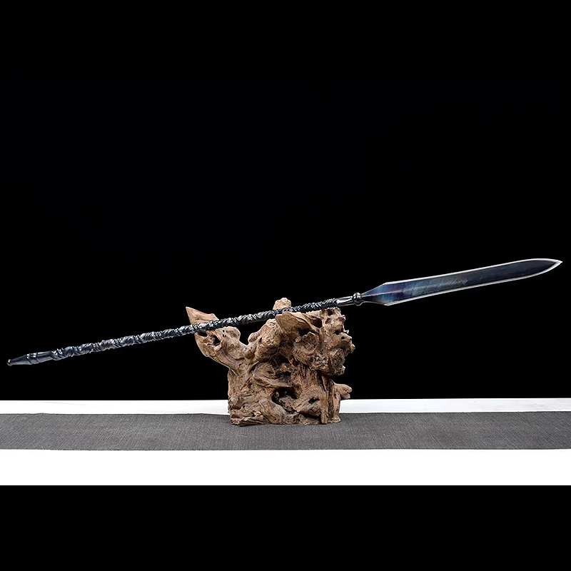 Battle Ready Spear | Premium Real Spear | Damascus Steel |Octahedral Blades | ONE-PIECE | Handcrafted | Twist Pattern - Spartan Blades Club - 陳氏劍莊1892