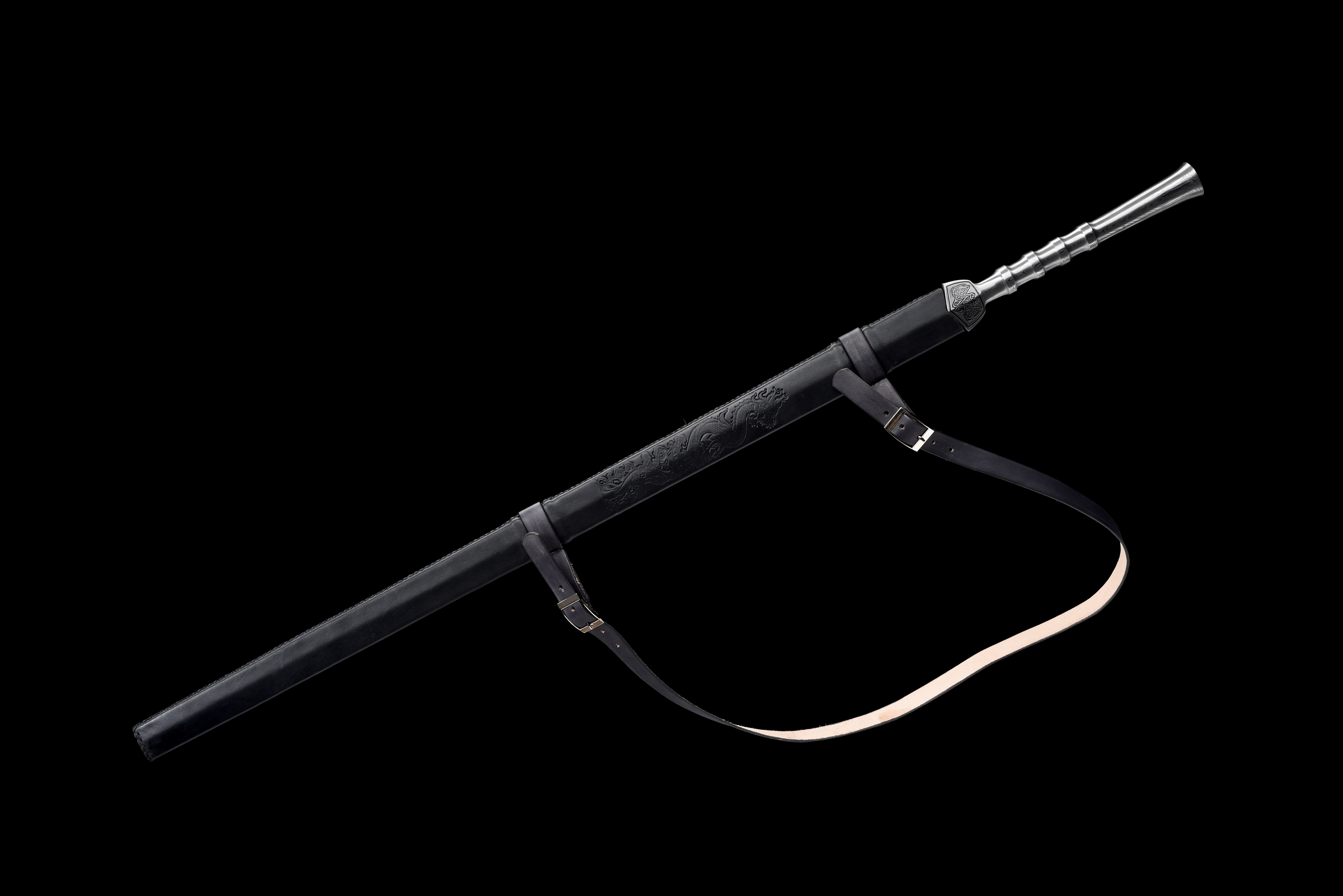 KNIGHT SOUL | Premium Damascus One-piece Sword | Ancient Forge Technique | Handcrafted - Spartan Blades Club - 陳氏劍莊1892