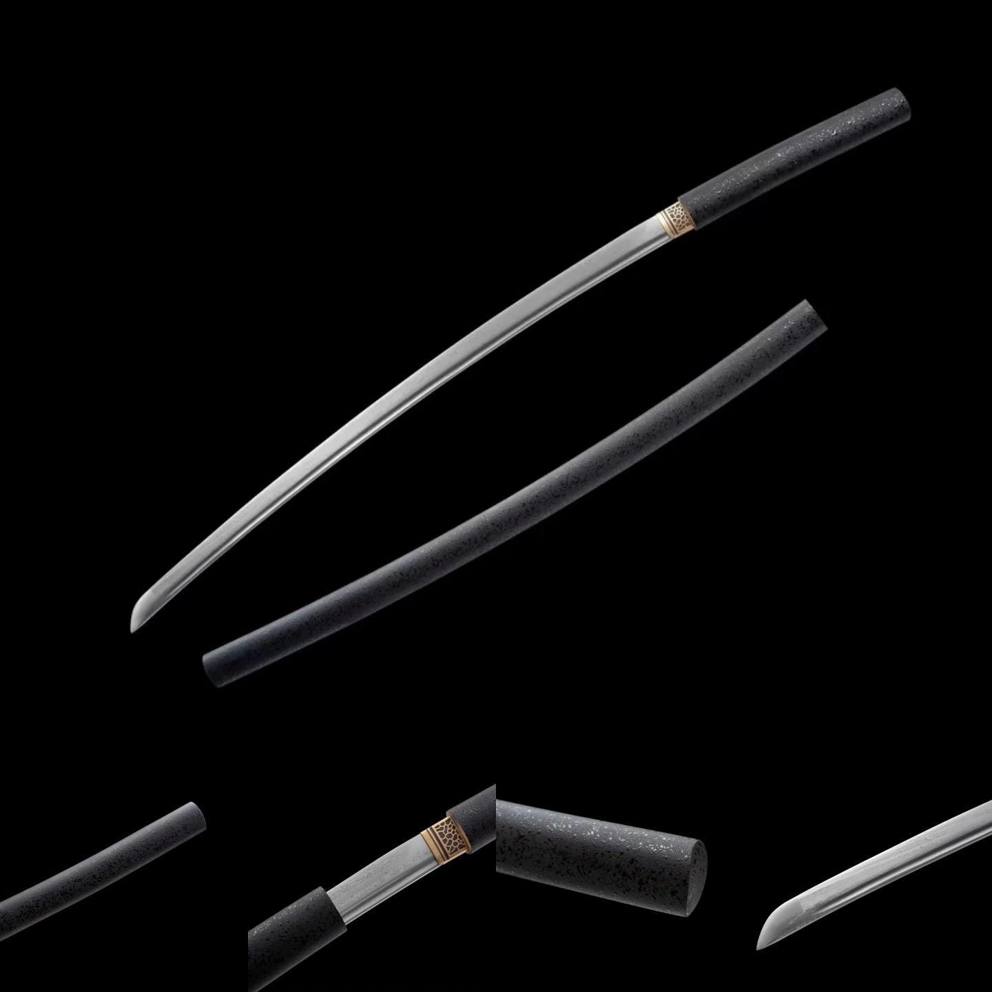 Shirasaya| Damascus | Copper Accessories | Wooden Sheath | Hand forged sharpened | High performance | Razor sharp | Battle-ready | Full-tang - Spartan Blades Club - 陳氏劍莊1892