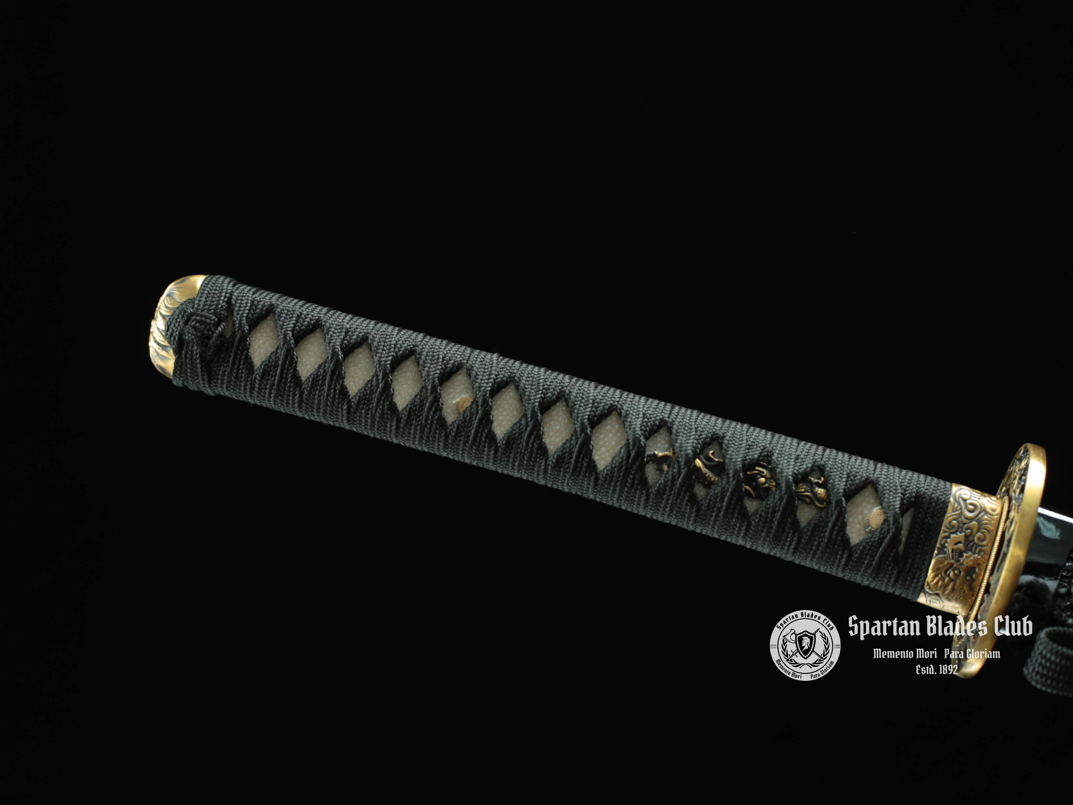 🐲TK24🐲 Black Dragon Slayer(黑狱魔龙)Katana Wakizashi Tanto/ Daisho Set / T10 Steel Clay-Tempered / Full-tang / Battle-ready / Handcrafted / Black Dragon / Spartan Blades Club / CHEN'S SWORDS 1892 - Spartan Blades Club - 陳氏劍莊1892