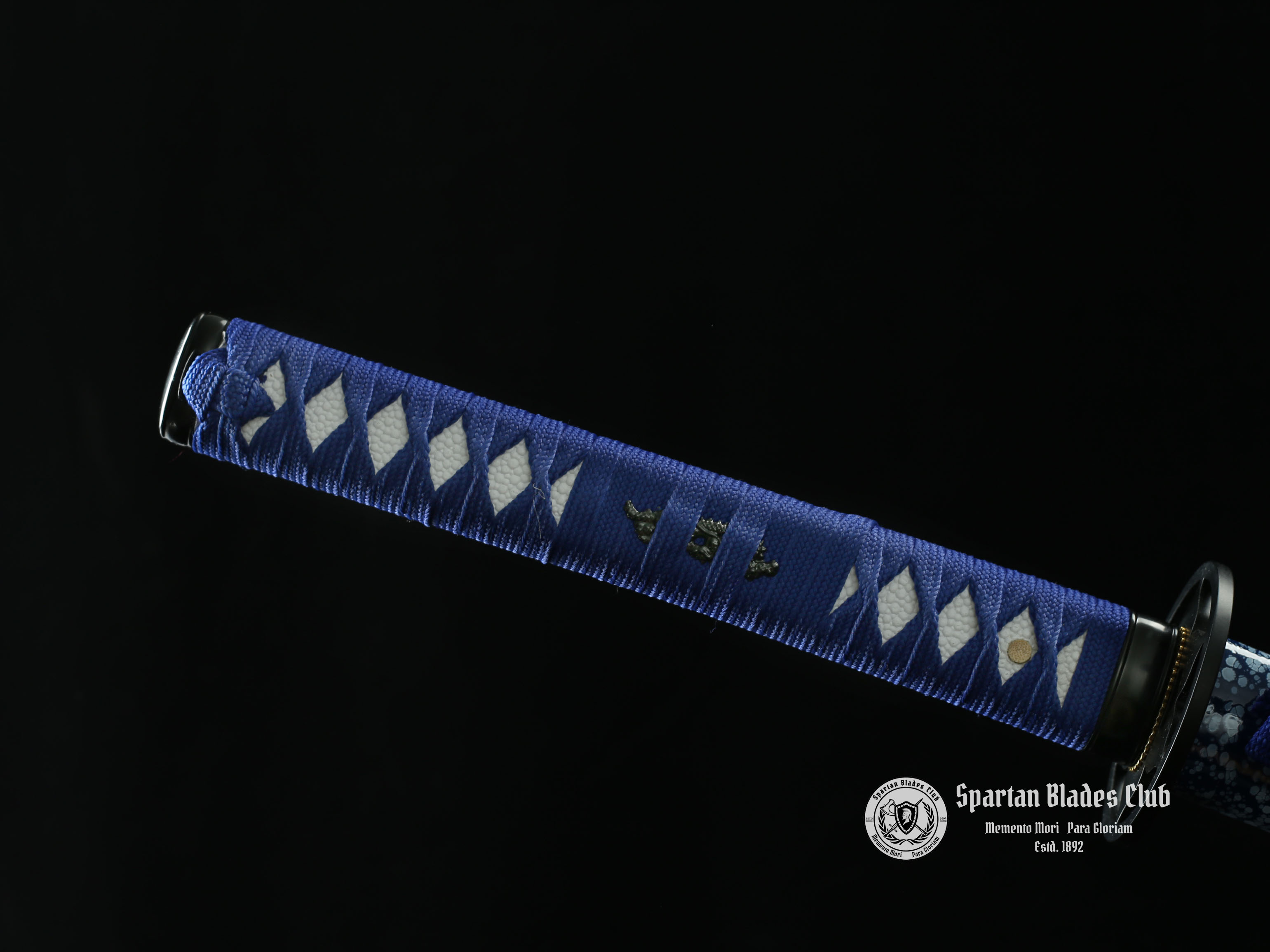 [New] Blue Flowers Samurai Katana - T10 Steel - Blue Blade - Battle ready - Full Tang - SBC - Spartan Blades Club - 陳氏劍莊1892