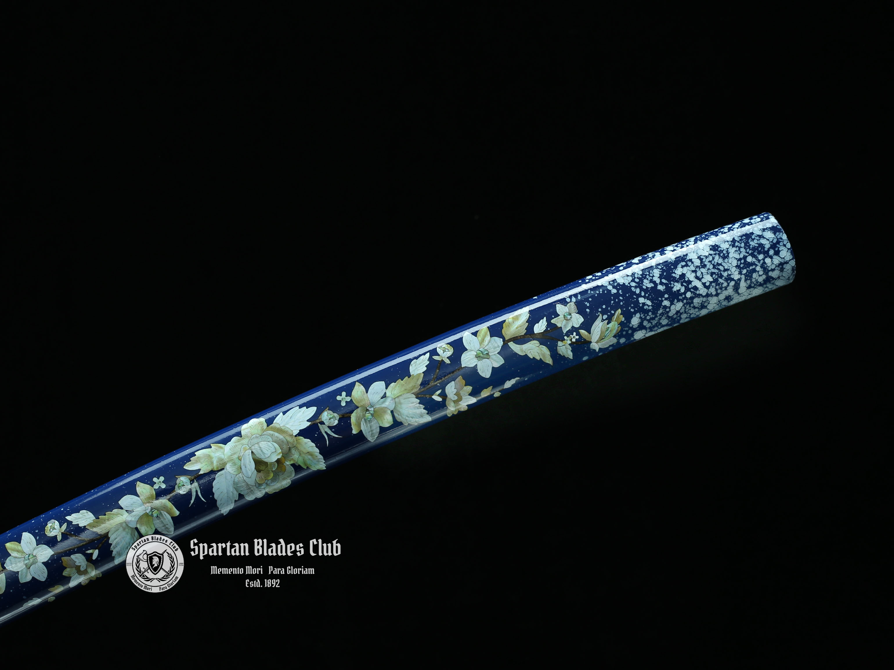 [New] Blue Flowers Samurai Katana - T10 Steel - Blue Blade - Battle ready - Full Tang - SBC - Spartan Blades Club - 陳氏劍莊1892
