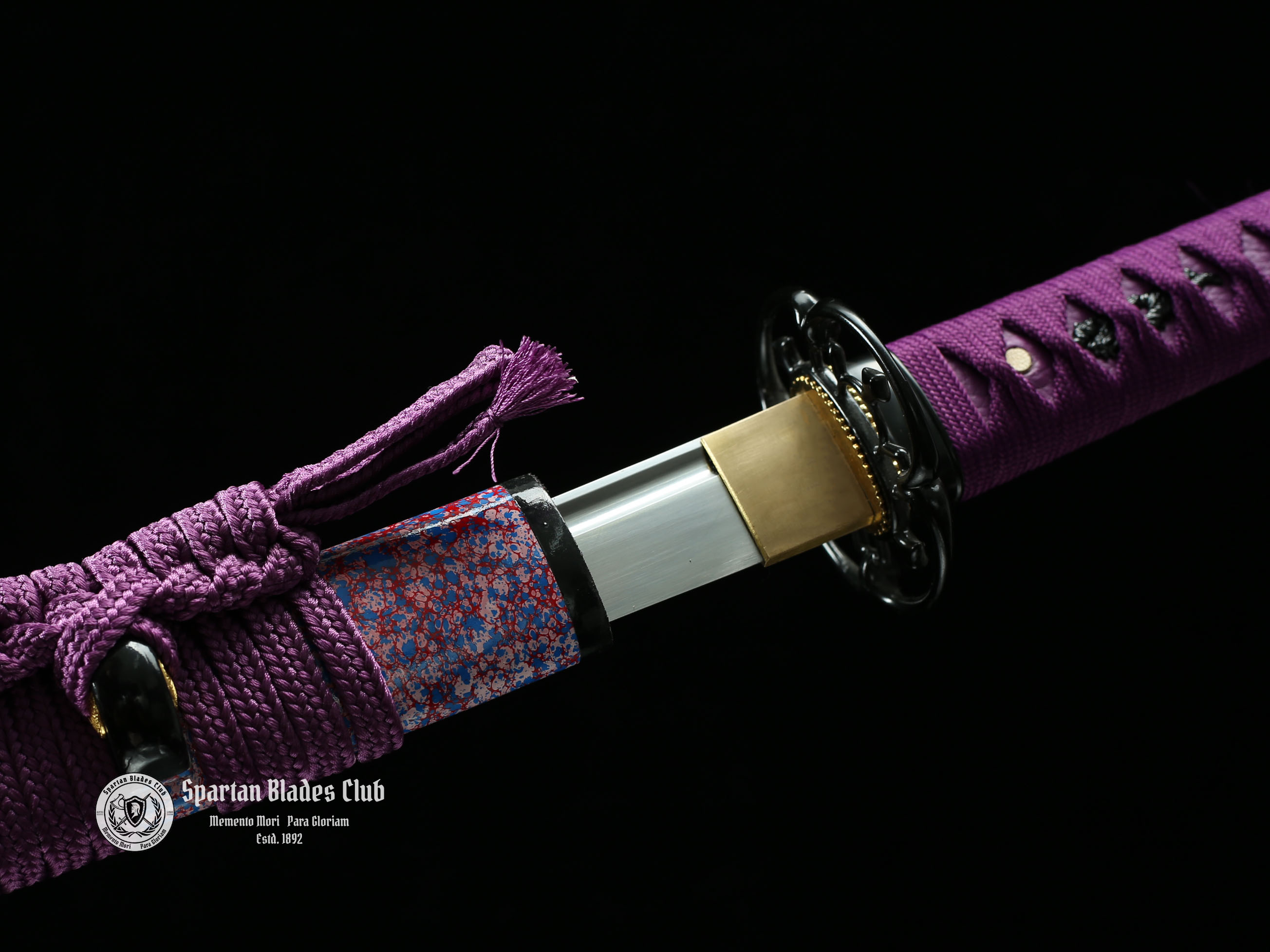 [New] Violet Samurai Katana - T10 Steel - Sharp - Battle Ready - Full Tang - SBC - Spartan Blades Club - 陳氏劍莊1892