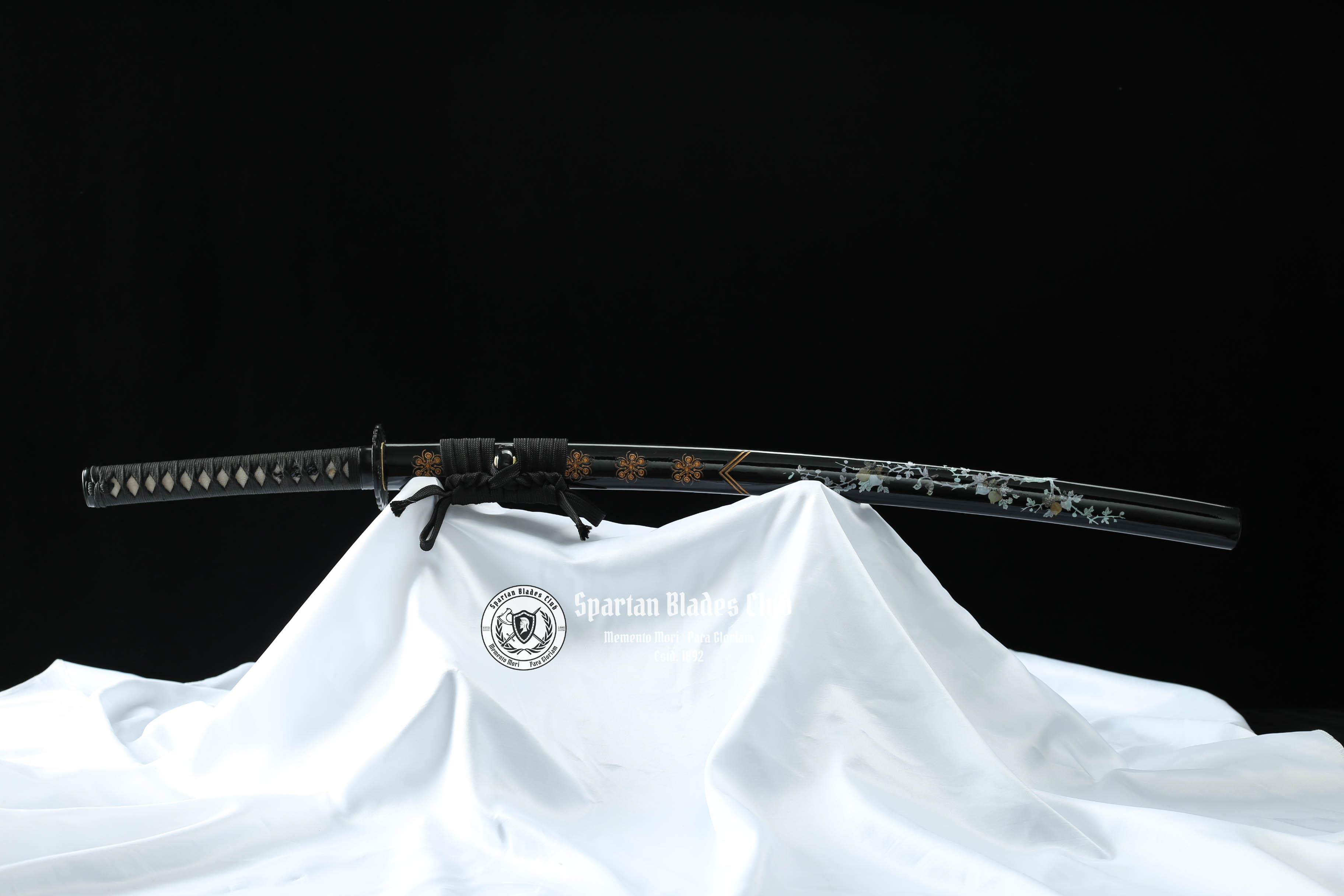 Nighty Shadow(暗夜魅影) Katana - Damascus steel - Heat-colored - Oil-quenched - Battle ready Full Tang - SBC - Spartan Blades Club - 陳氏劍莊1892