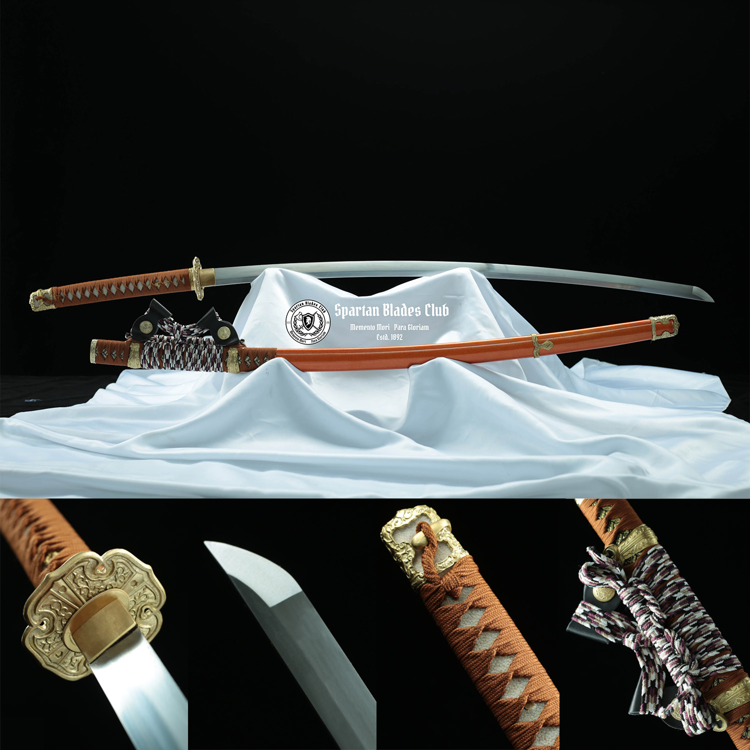 TK27 Elegant Tachi Sword - T10 Steel - Exquisite Classical Tsuba - Brass Fittings - Battle Ready - 126cm (49.61 inches) - Spartan Blades Club - Spartan Blades Club - 陳氏劍莊1892