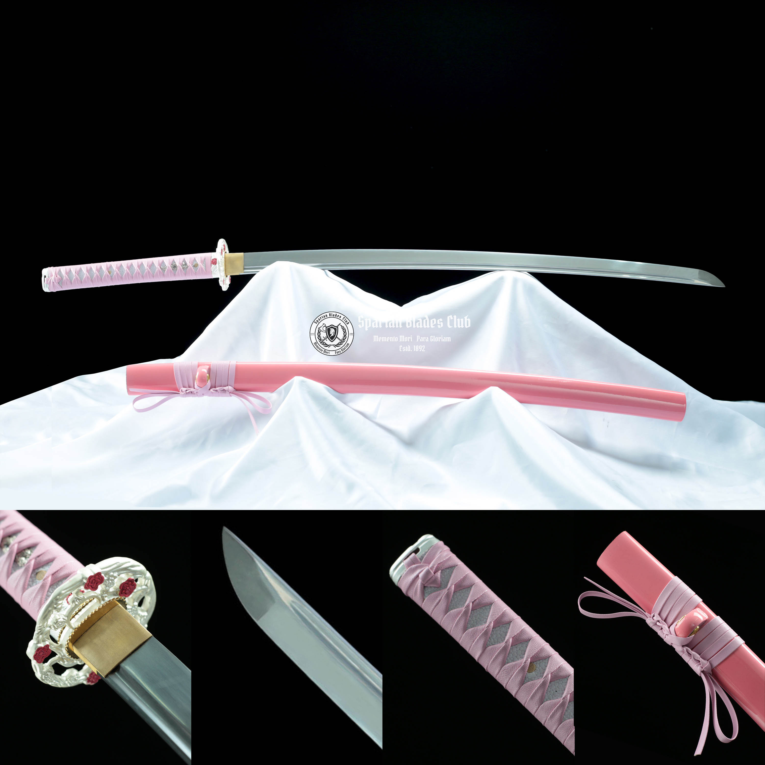 TK43 Barbie Katana - Pink Sakura Samurai - T10 steel - Full Tang -Battle ready - Spartan Blades Club / CHEN'S SWORDS 1892 - Spartan Blades Club - 陳氏劍莊1892