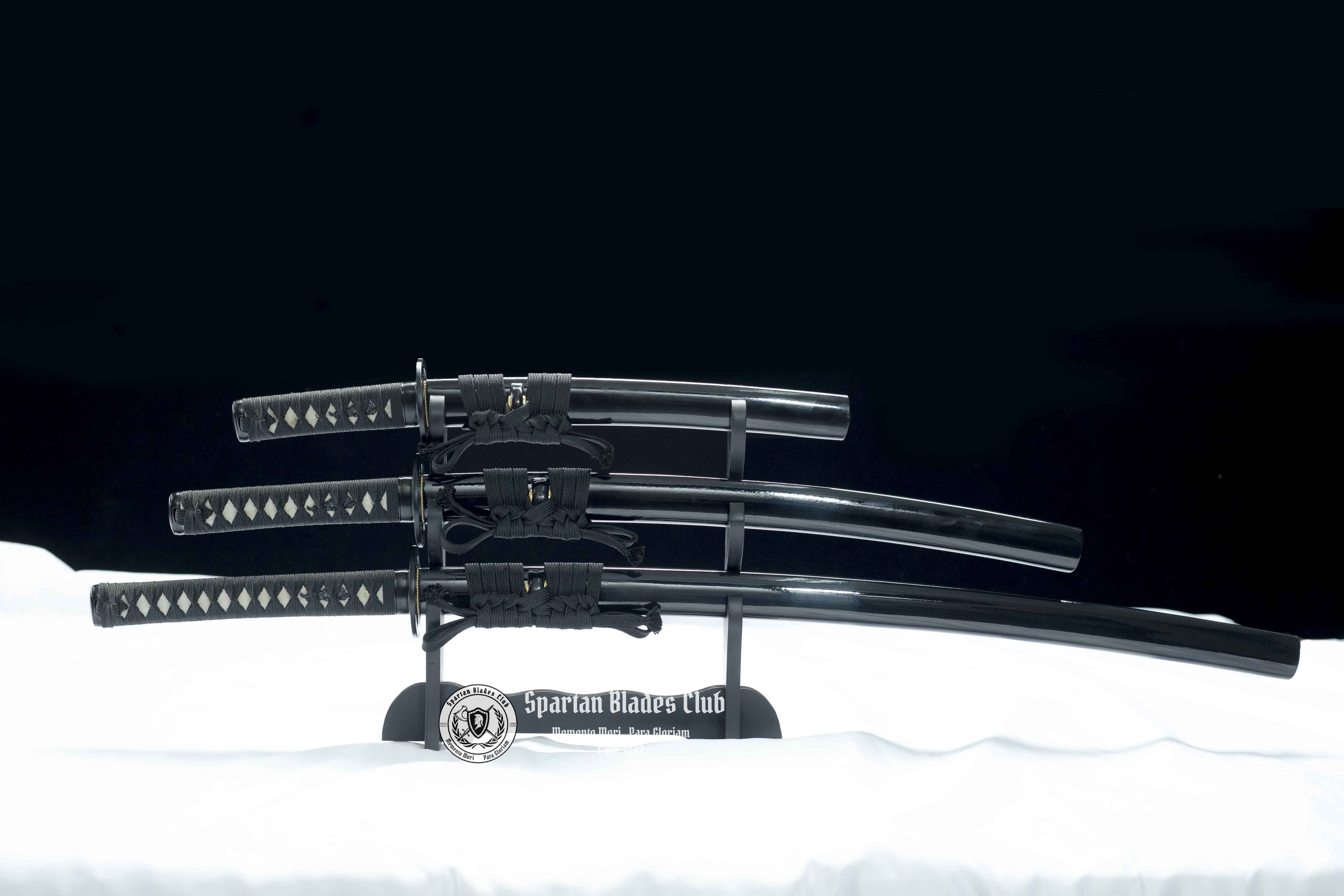 [New]*TK60* Miyamoto Musashi Daisho set - Katana Wakizahi Tanto 3 in 1 - T10 steel - Bo-hi - Full Tang - Battle ready - SBC - Spartan Blades Club - 陳氏劍莊1892