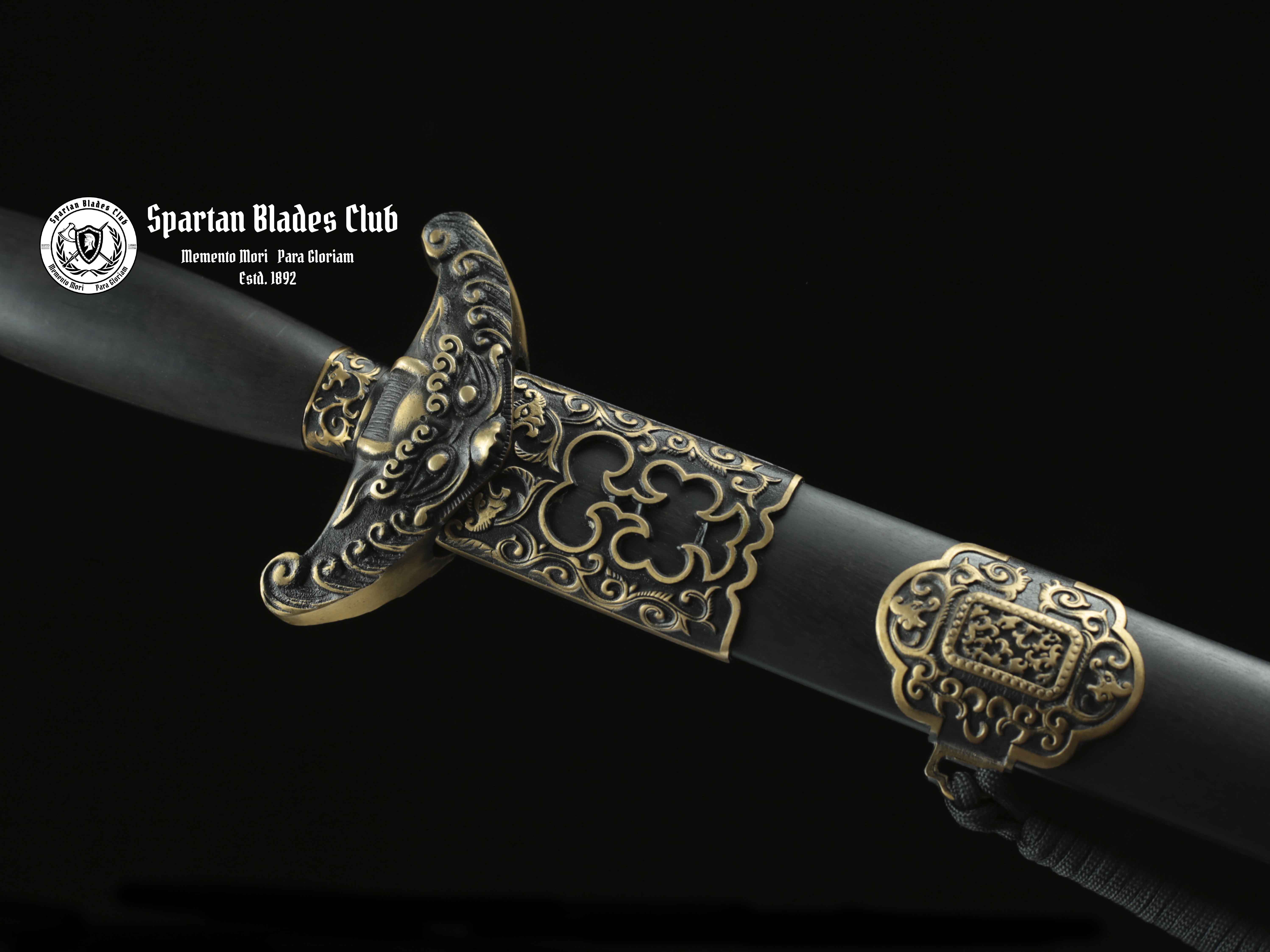 Longyuan Qingjian Sword(龙渊清剑) - Traditional Chinese Qingjian - Full-Tang - Damascus Steel - Copper Fittings - Spartan Blades Club - Spartan Blades Club - 陳氏劍莊1892