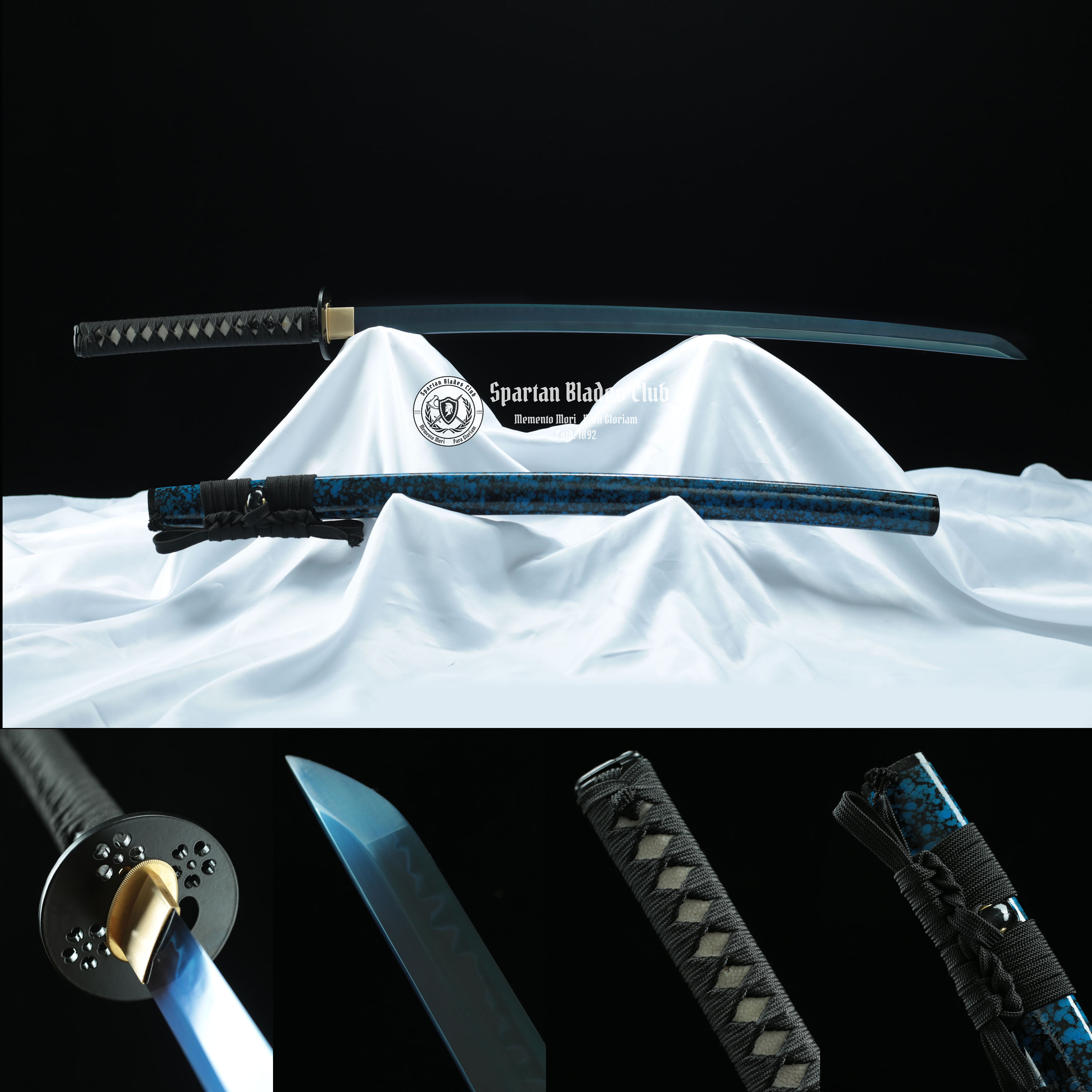 *TK35* Blue Samurai Katana - T10 steel - Clay Tempered - Real Hamon - Forged Blue blade - Full Tang - Battle ready - SBC - Spartan Blades Club - 陳氏劍莊1892