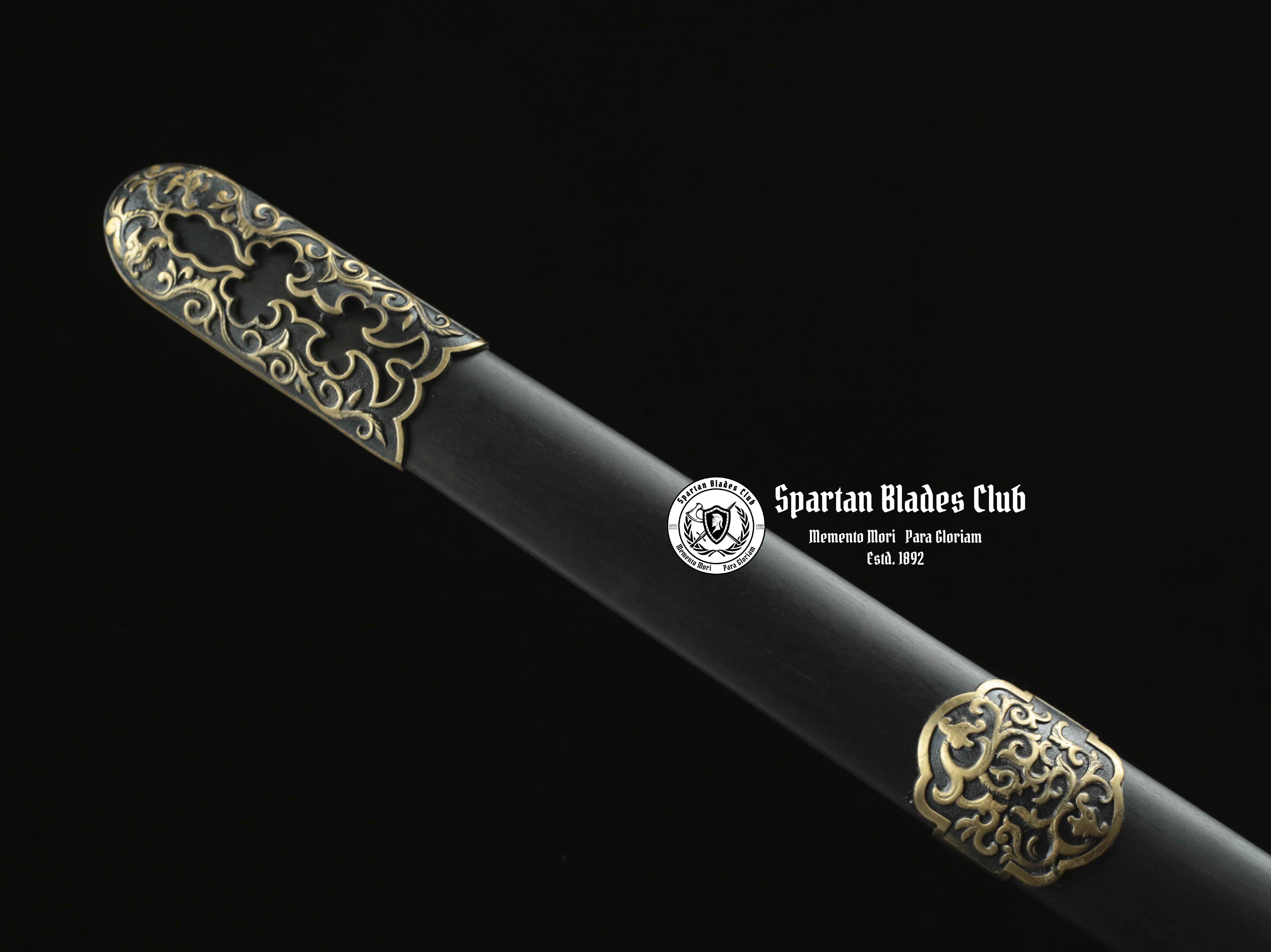 Longyuan Qingjian Sword(龙渊清剑) - Traditional Chinese Qingjian - Full-Tang - Damascus Steel - Copper Fittings - Spartan Blades Club - Spartan Blades Club - 陳氏劍莊1892