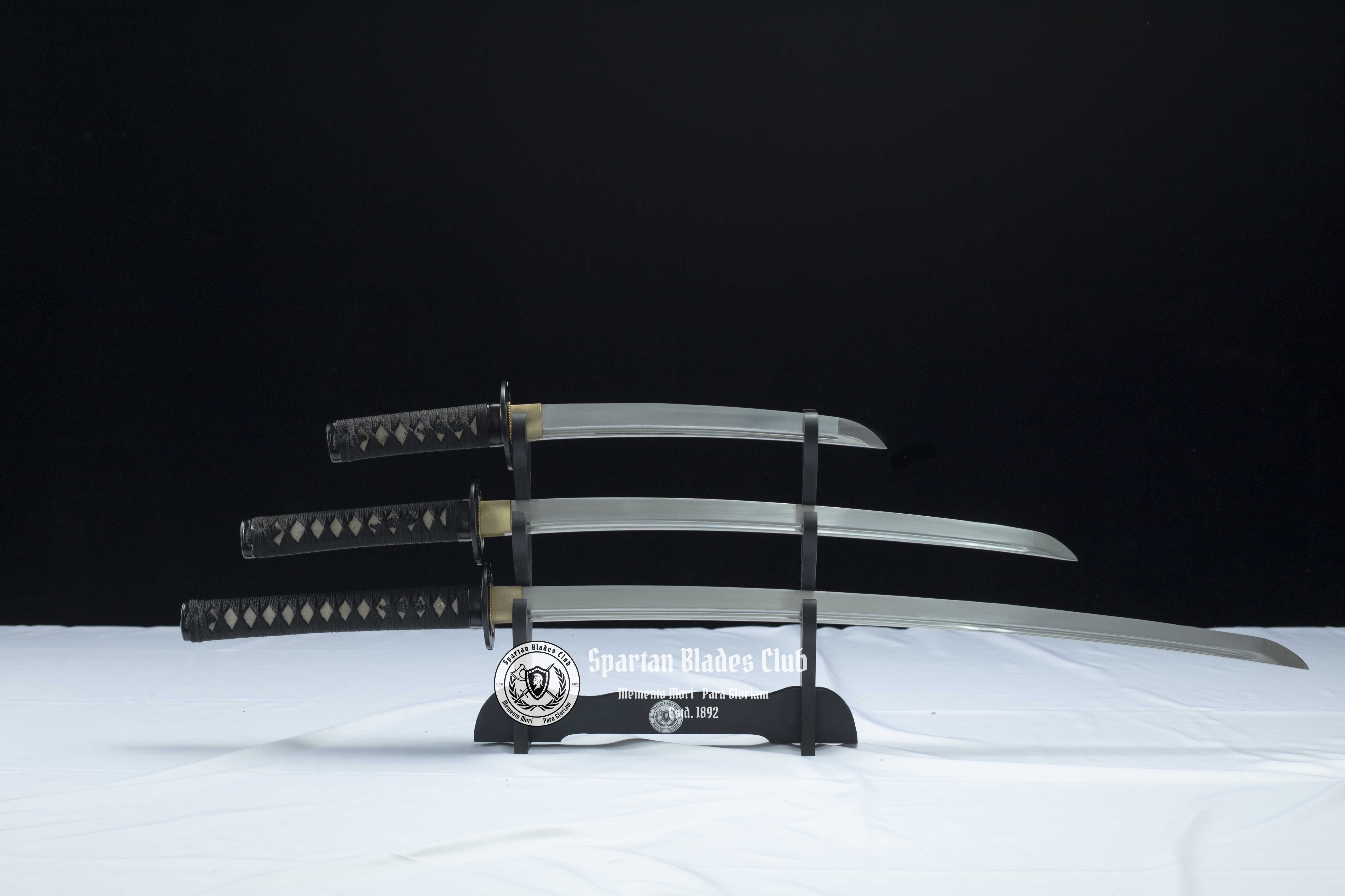 [New]*TK60* Miyamoto Musashi Daisho set - Katana Wakizahi Tanto 3 in 1 - T10 steel - Bo-hi - Full Tang - Battle ready - SBC - Spartan Blades Club - 陳氏劍莊1892