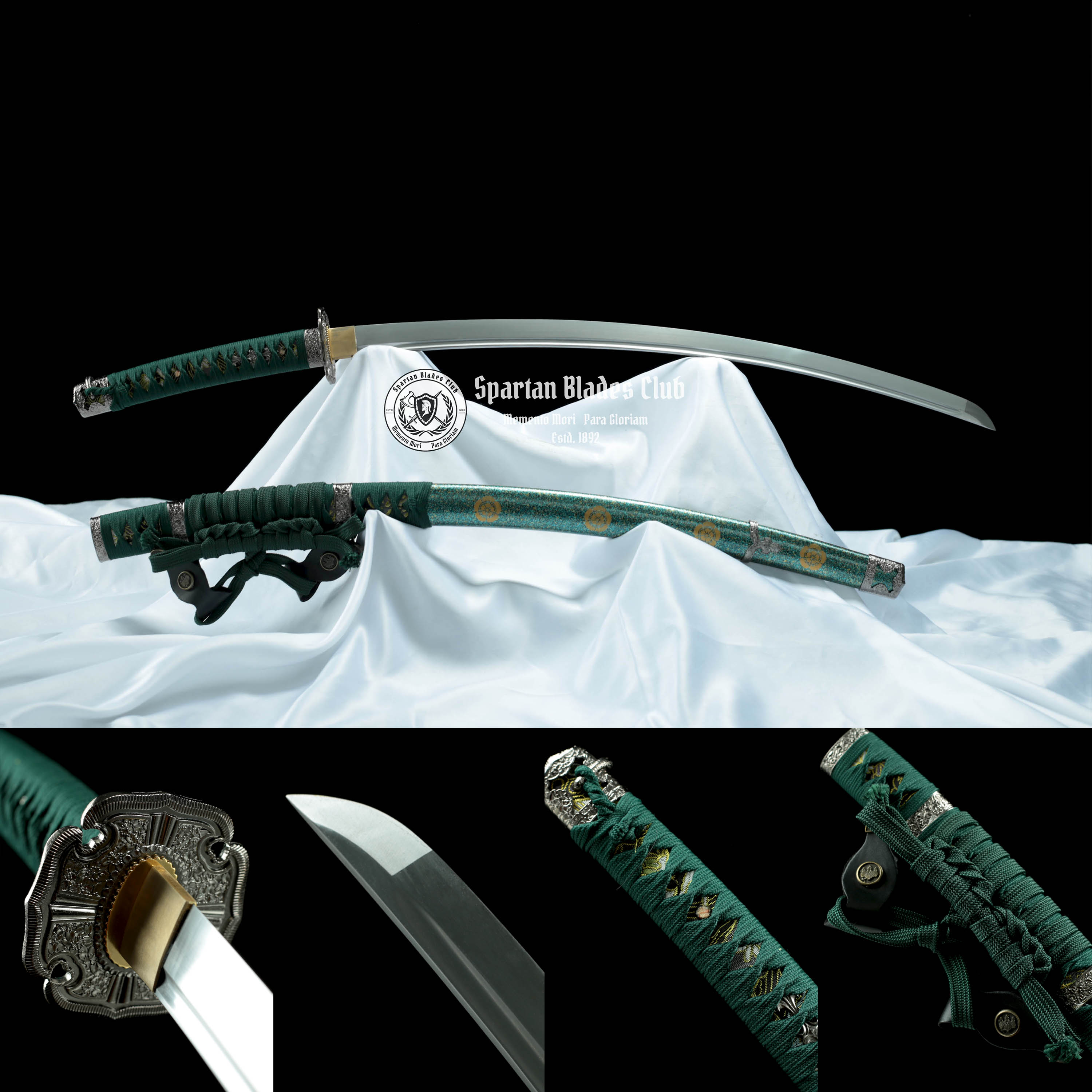 *TK34* Green Demon Tachi(绿魔太刀) - T10 Steel - Exquisite Nickel Alloy Mountings - 104cm (40.94 inches) - Spartan Blades Club - Spartan Blades Club
