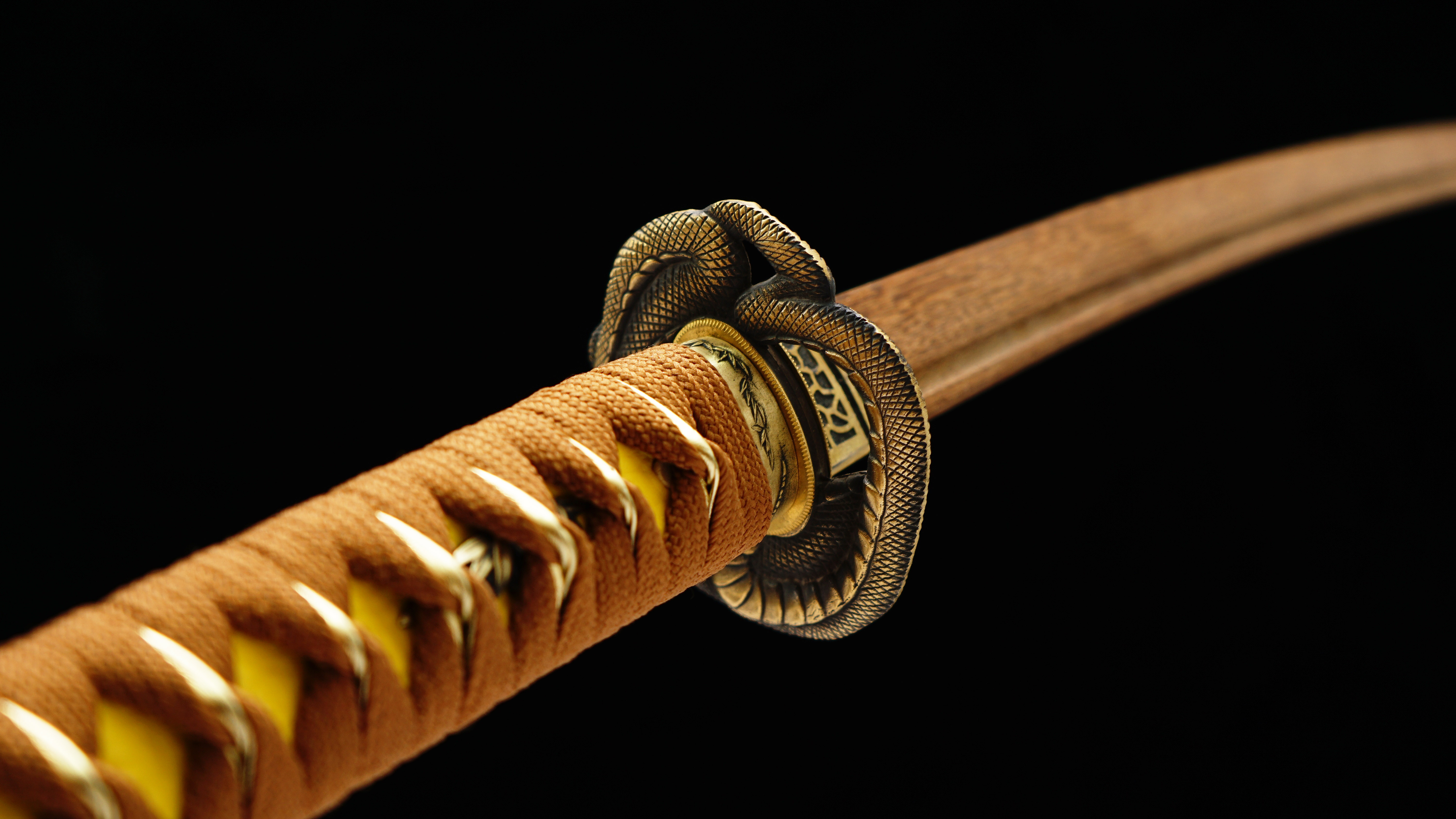Serpent Shadow (蛇影)-Practice Katana Sword - Rosewood Blade - Brass Fittings - Authentic Design - Meticulous Craftsmanship - Realism Unmatched - SBC - Spartan Blades Club - 陳氏劍莊1892