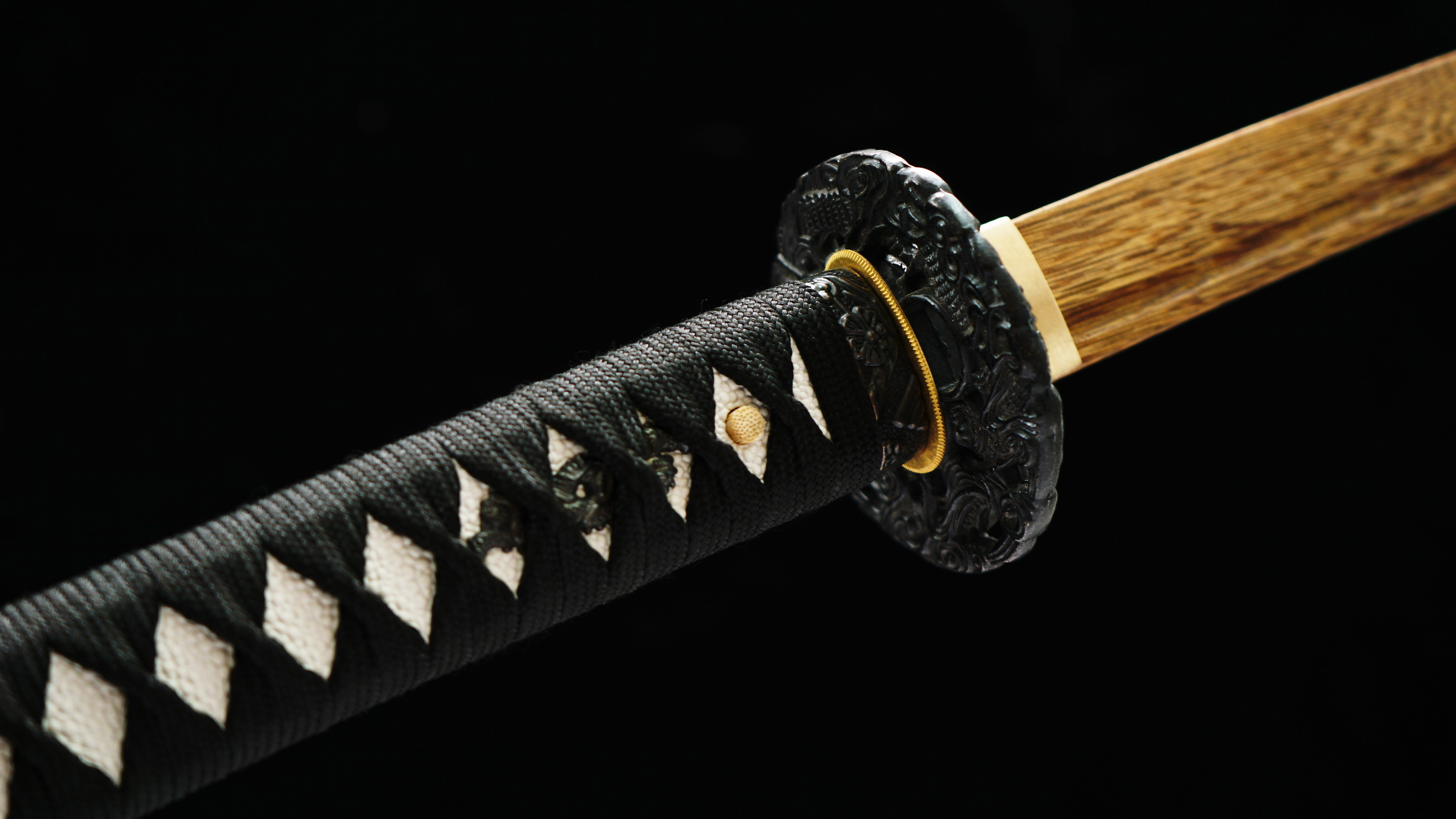 Dragon Ghost (龙影)-Practice Katana Sword - Rosewood Blade - Metal Fittings - Authentic Design - Meticulous Craftsmanship - Realism Unmatched - SBC - Spartan Blades Club - 陳氏劍莊1892