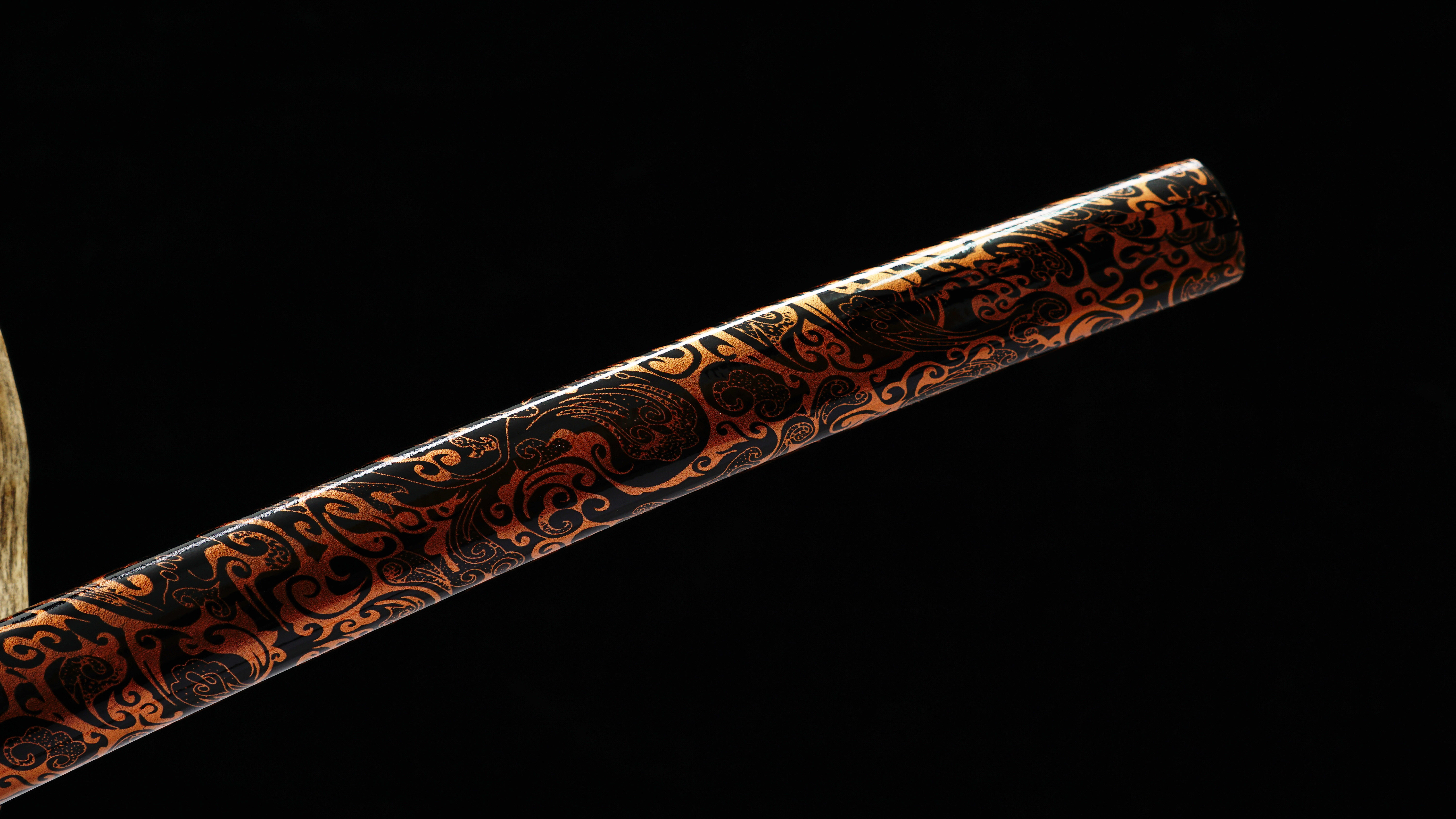 Serpent Shadow (蛇影)-Practice Katana Sword - Rosewood Blade - Brass Fittings - Authentic Design - Meticulous Craftsmanship - Realism Unmatched - SBC - Spartan Blades Club - 陳氏劍莊1892