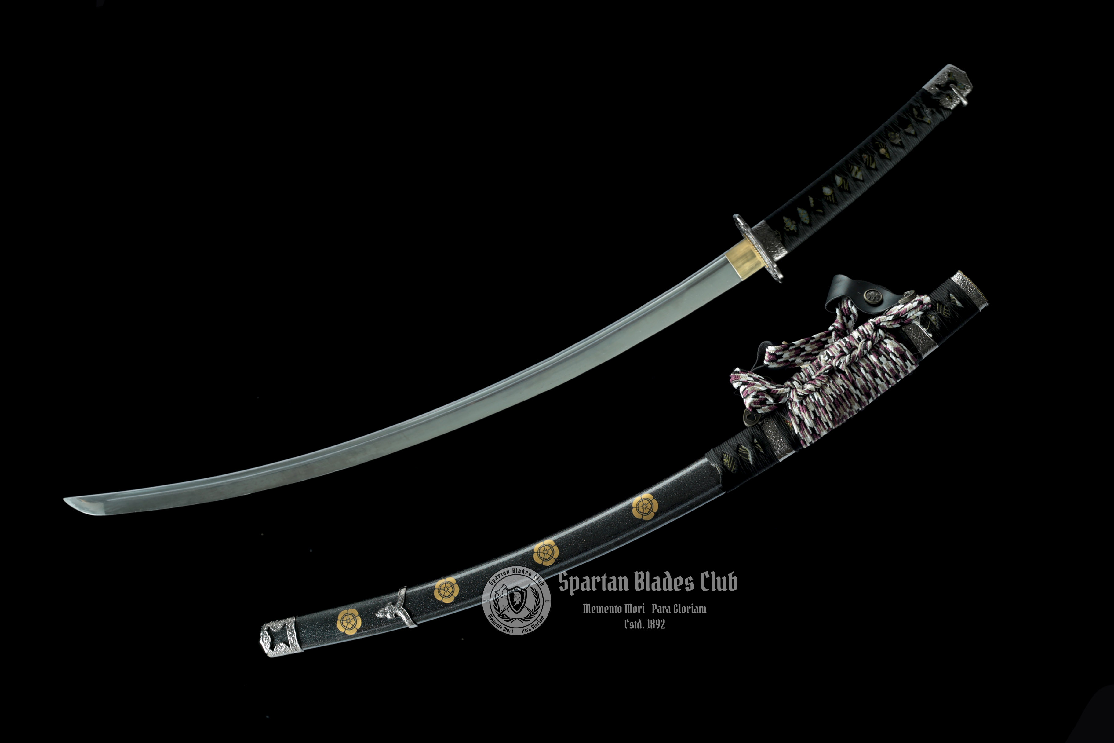 Black Demon Tachi - T10 Steel - 104cm (40.94 inches) - Exquisite Nickel Alloy Mountings - Spartan Blades Club - Spartan Blades Club - 陳氏劍莊1892