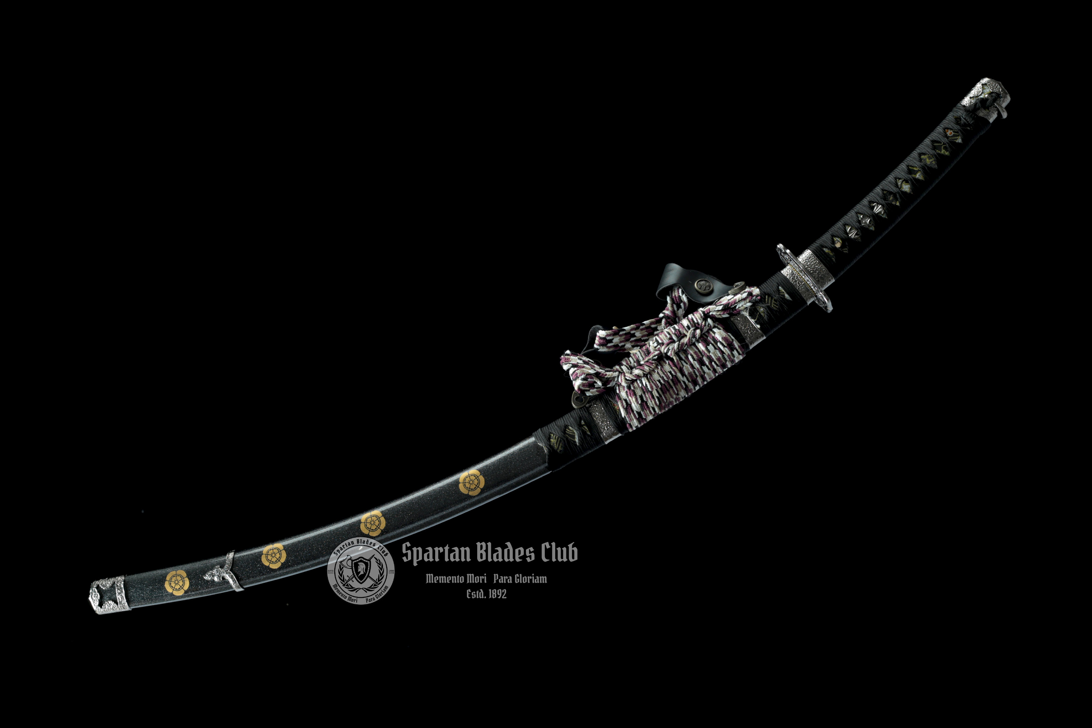 Black Demon Tachi - T10 Steel - 104cm (40.94 inches) - Exquisite Nickel Alloy Mountings - Spartan Blades Club - Spartan Blades Club - 陳氏劍莊1892