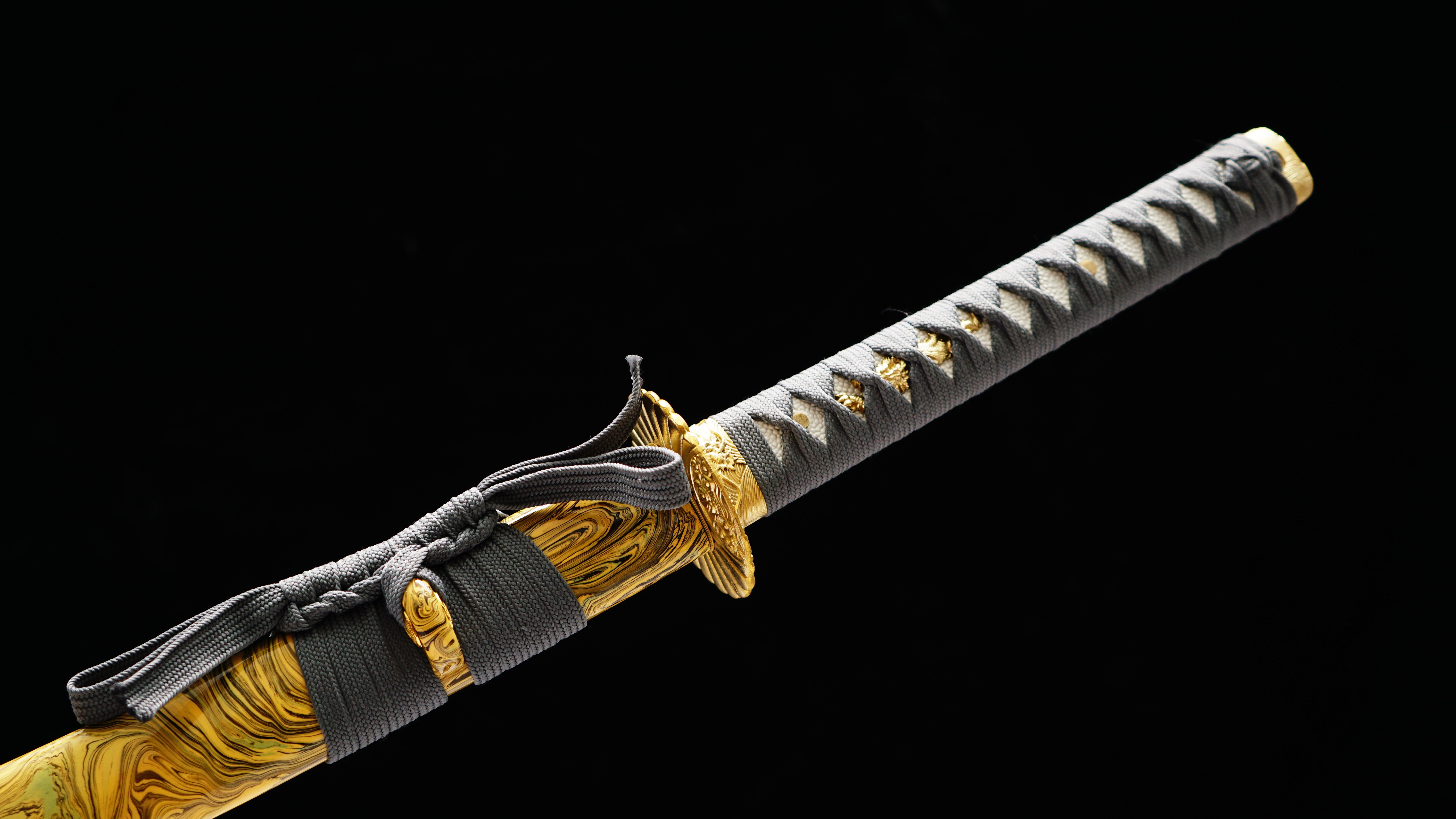 Jinxi (金曦)-Practice Katana Sword - Rosewood Blade - Brass Fittings - Authentic Design - Meticulous Craftsmanship - Realism Unmatched - SBC - Spartan Blades Club - 陳氏劍莊1892