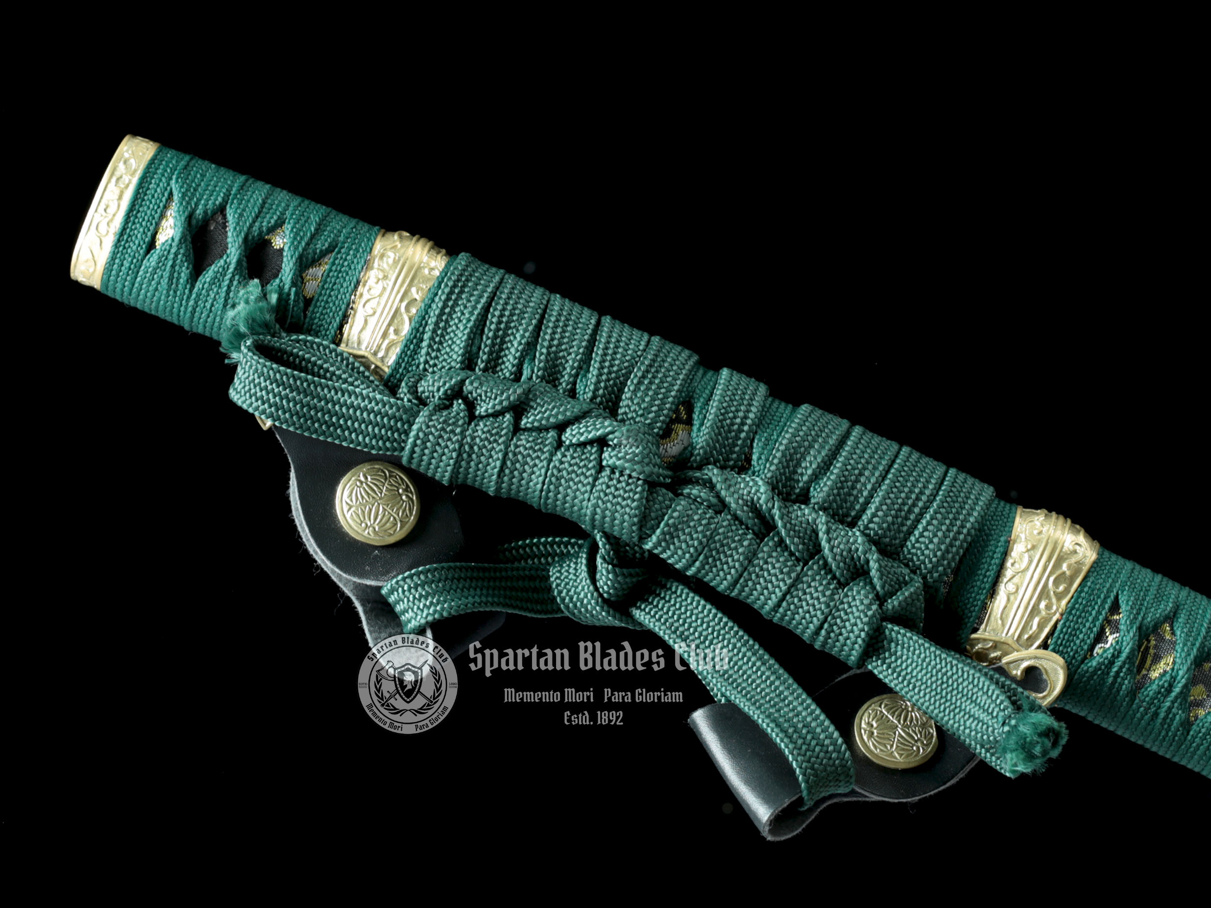 Elegant Green Tachi Sword - T10 Steel - Exquisite Classical Tsuba - Brass Fittings - Battle Ready - 126cm (49.61 inches) - Spartan Blades Club - Spartan Blades Club - 陳氏劍莊1892