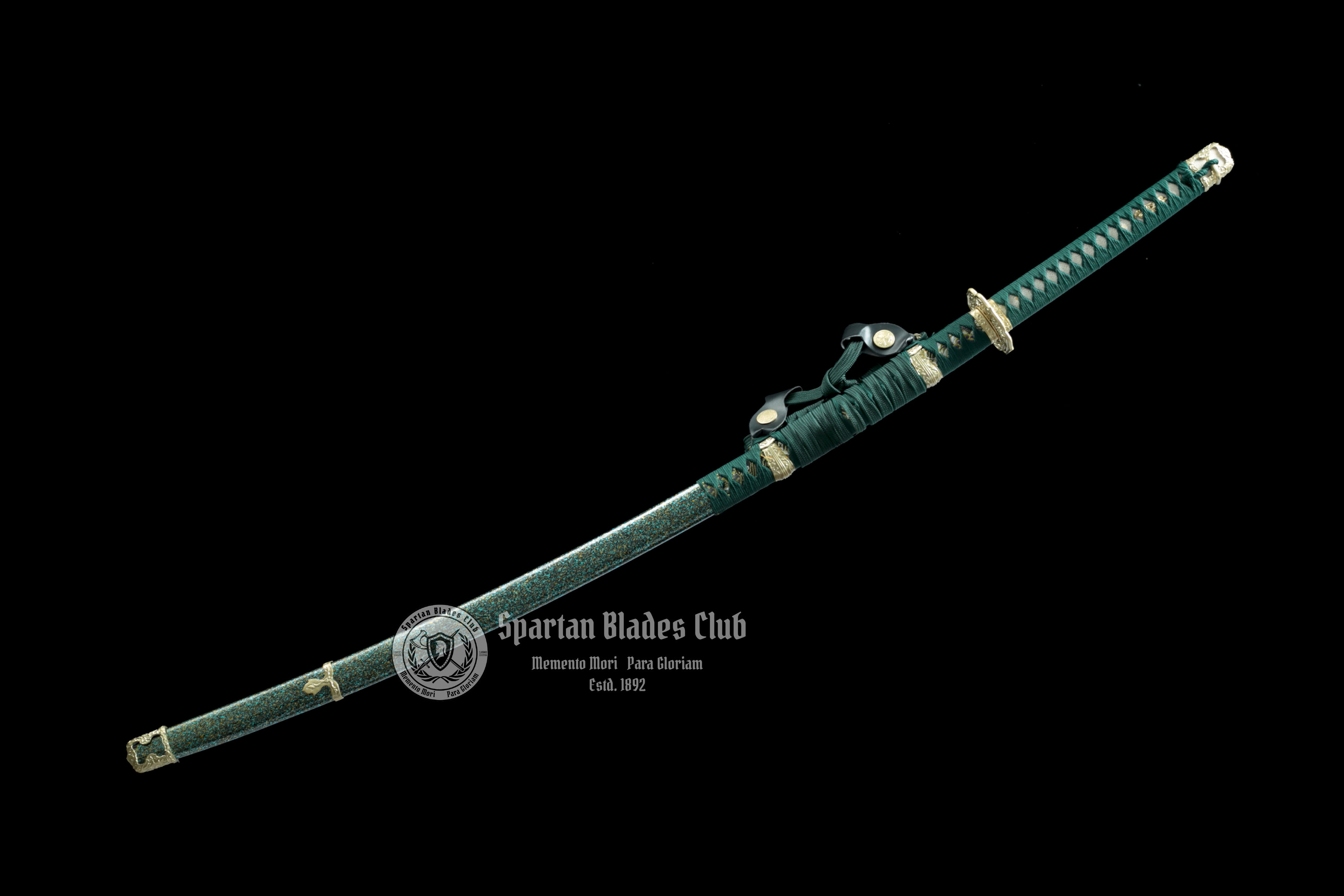 Elegant Green Tachi Sword - T10 Steel - Exquisite Classical Tsuba - Brass Fittings - Battle Ready - 126cm (49.61 inches) - Spartan Blades Club - Spartan Blades Club - 陳氏劍莊1892