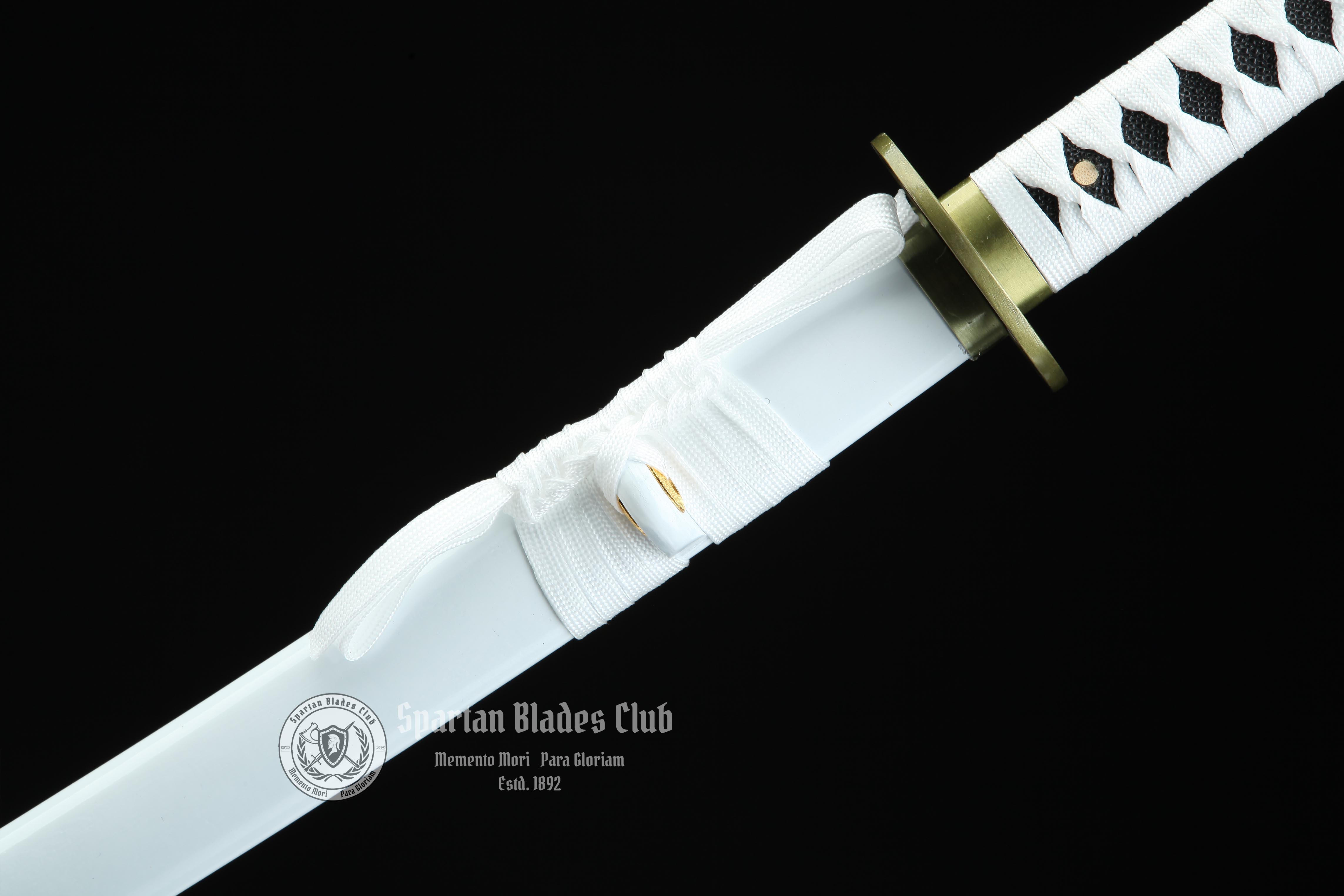 TK50 | Wadou Ichimonji | One Piece | Roronoa Zoro Katana | 1045 Carbon steel | Sharp | Handmade Real Sword | White | Battle-Ready | Full-tang | Japanese Anime Cosplay | Spartan Blades Club | CHEN'S SWORDS 1892 - Spartan Blades Club - 陳氏劍莊1892
