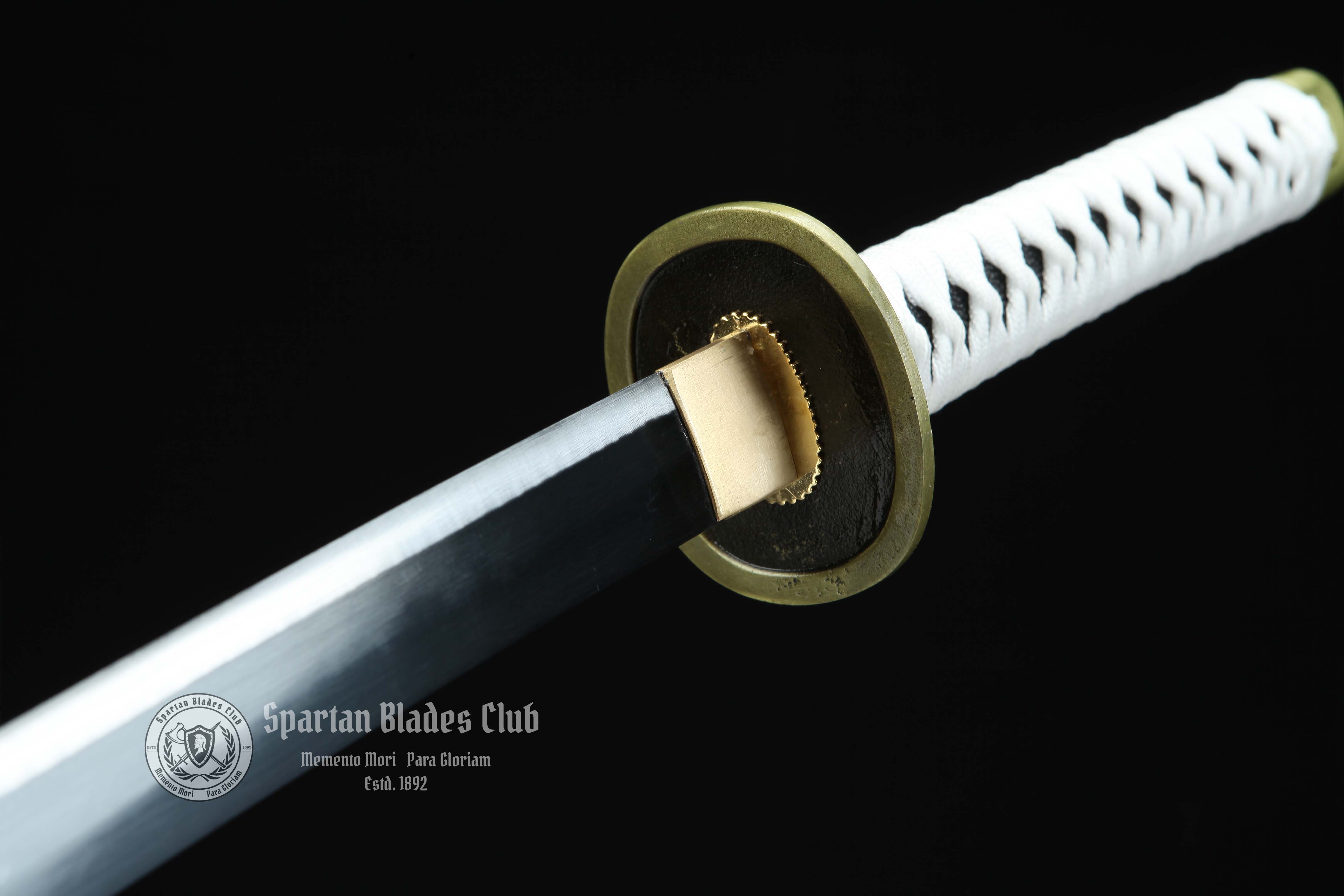 TK50 | Wadou Ichimonji | One Piece | Roronoa Zoro Katana | 1045 Carbon steel | Sharp | Handmade Real Sword | White | Battle-Ready | Full-tang | Japanese Anime Cosplay | Spartan Blades Club | CHEN'S SWORDS 1892 - Spartan Blades Club - 陳氏劍莊1892