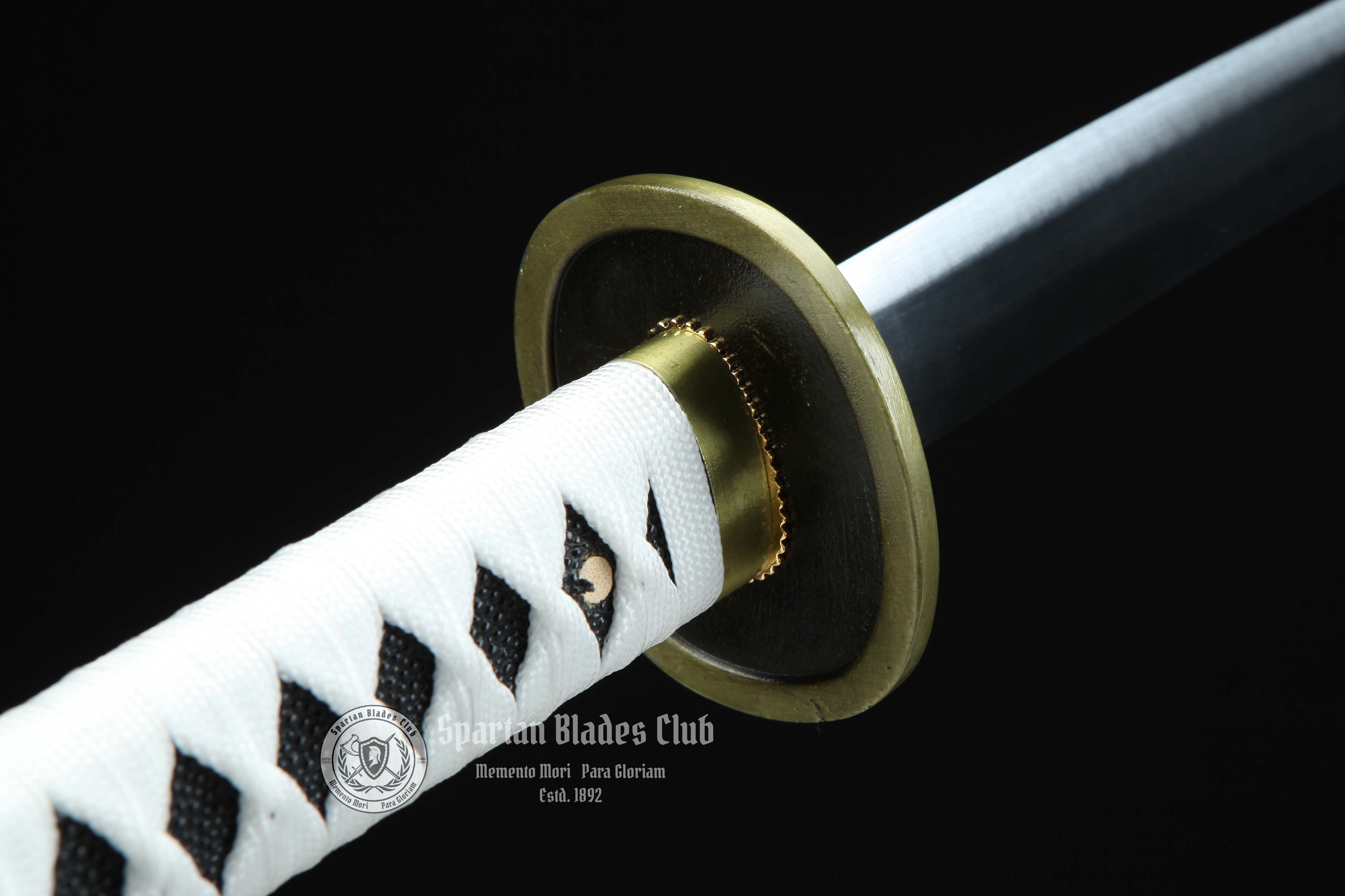TK50 | Wadou Ichimonji | One Piece | Roronoa Zoro Katana | 1045 Carbon steel | Sharp | Handmade Real Sword | White | Battle-Ready | Full-tang | Japanese Anime Cosplay | Spartan Blades Club | CHEN'S SWORDS 1892 - Spartan Blades Club - 陳氏劍莊1892