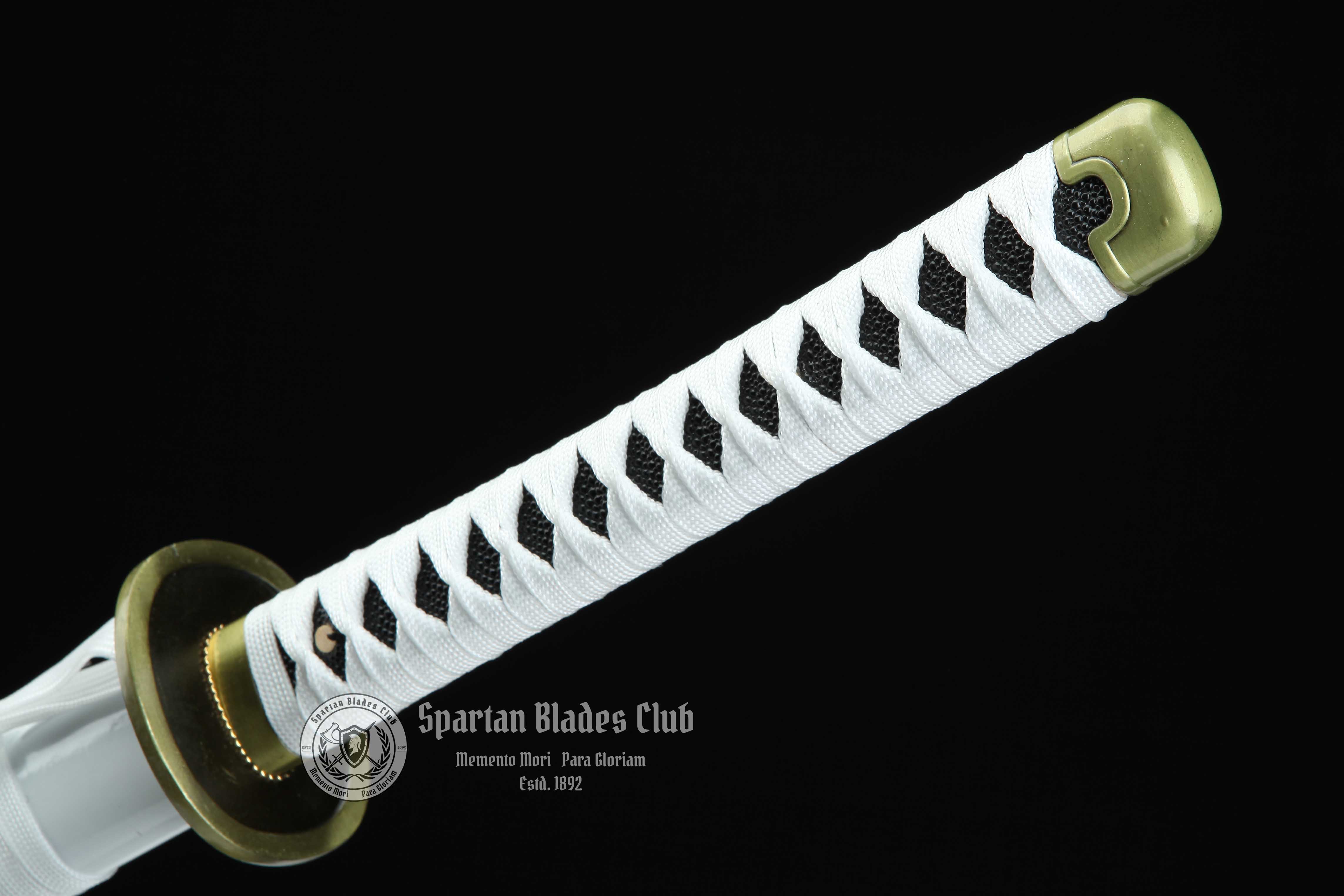 TK50 | Wadou Ichimonji | One Piece | Roronoa Zoro Katana | 1045 Carbon steel | Sharp | Handmade Real Sword | White | Battle-Ready | Full-tang | Japanese Anime Cosplay | Spartan Blades Club | CHEN'S SWORDS 1892 - Spartan Blades Club - 陳氏劍莊1892