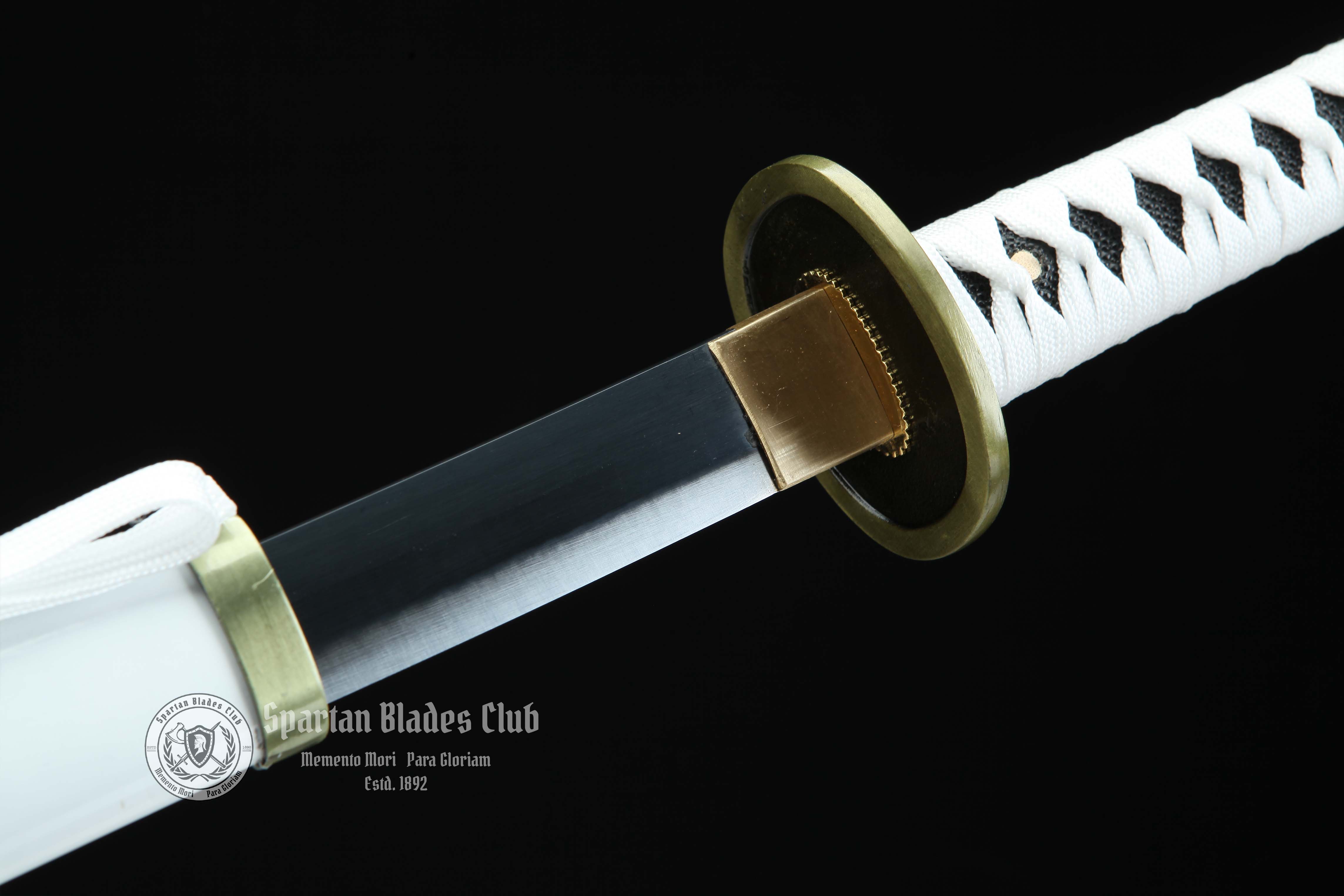 TK50 | Wadou Ichimonji | One Piece | Roronoa Zoro Katana | 1045 Carbon steel | Sharp | Handmade Real Sword | White | Battle-Ready | Full-tang | Japanese Anime Cosplay | Spartan Blades Club | CHEN'S SWORDS 1892 - Spartan Blades Club - 陳氏劍莊1892